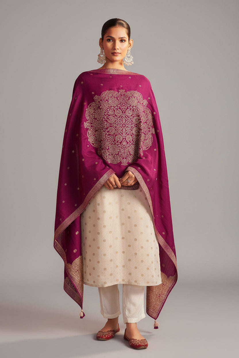 Tissue Organza Kurta Set
