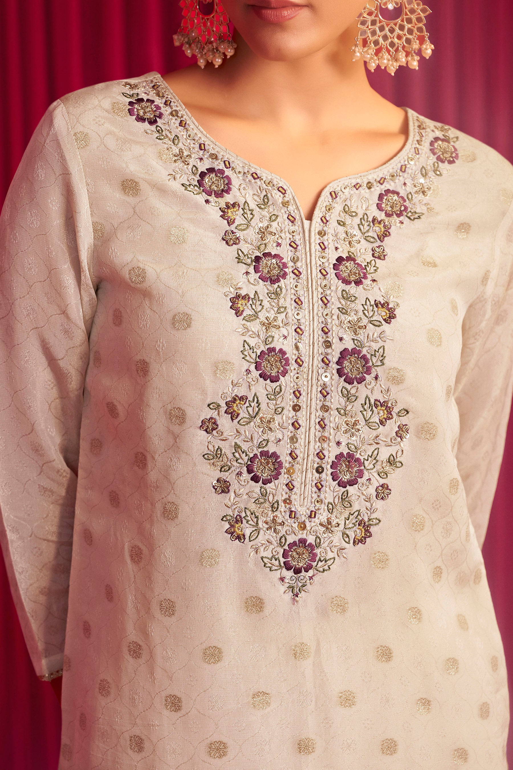 Tissue Organza Kurta Set