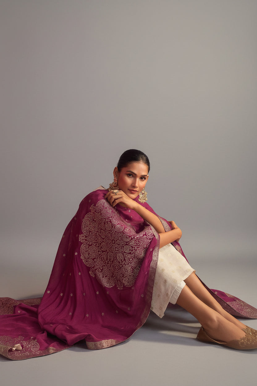 Tissue Organza Kurta Set