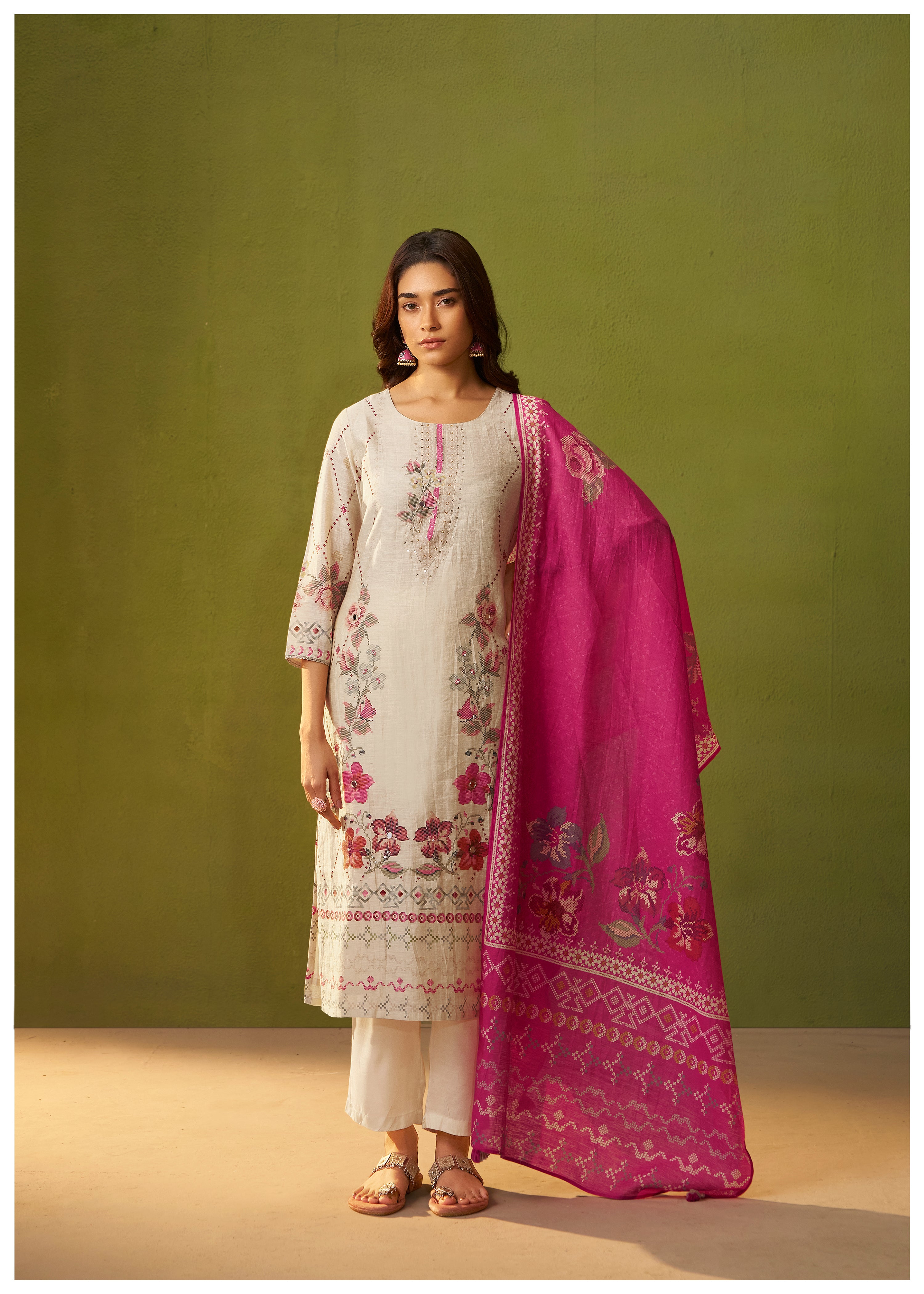 Shimmer Linen Digital Print Set