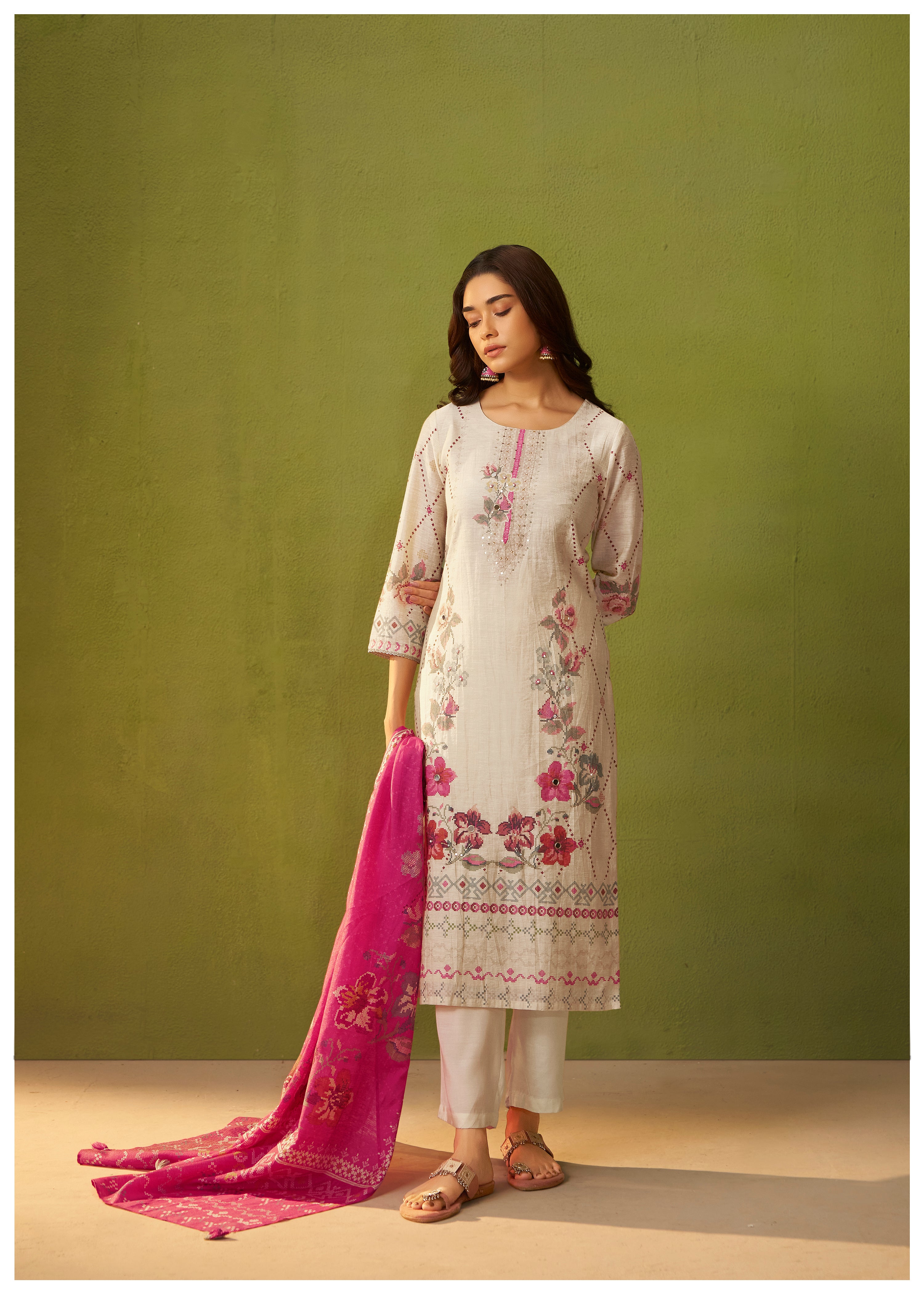 Shimmer Linen Digital Print Set