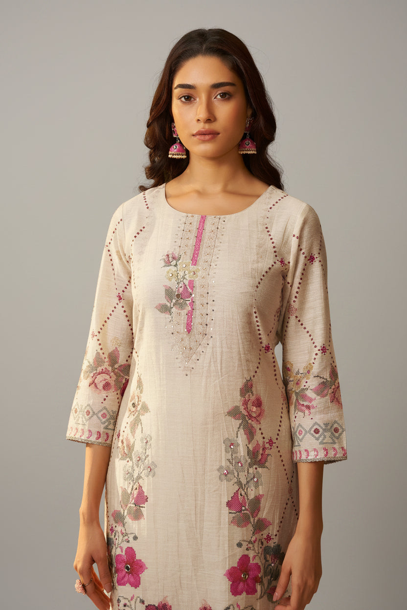 Linen Digital Print Set