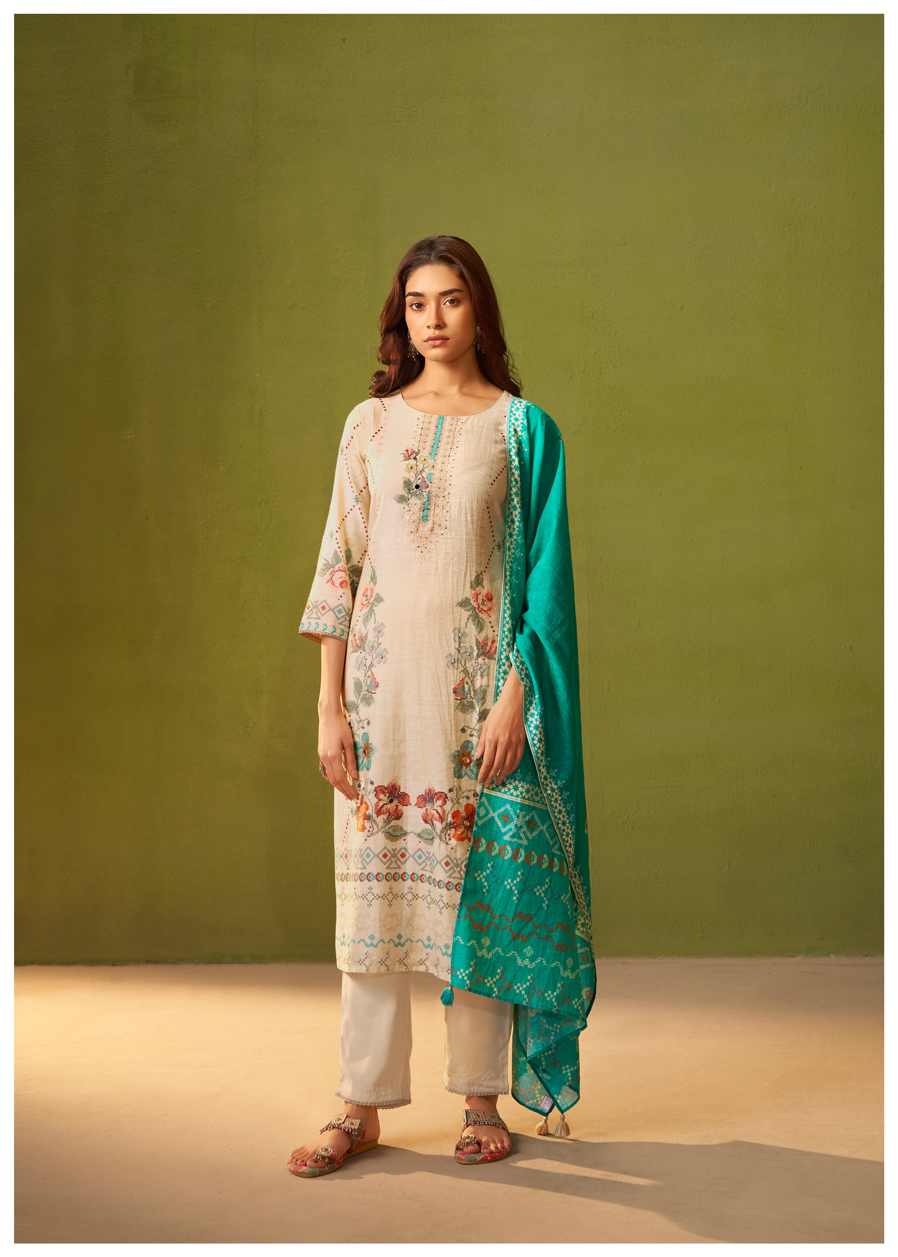 Shimmer Linen Digital Print Set