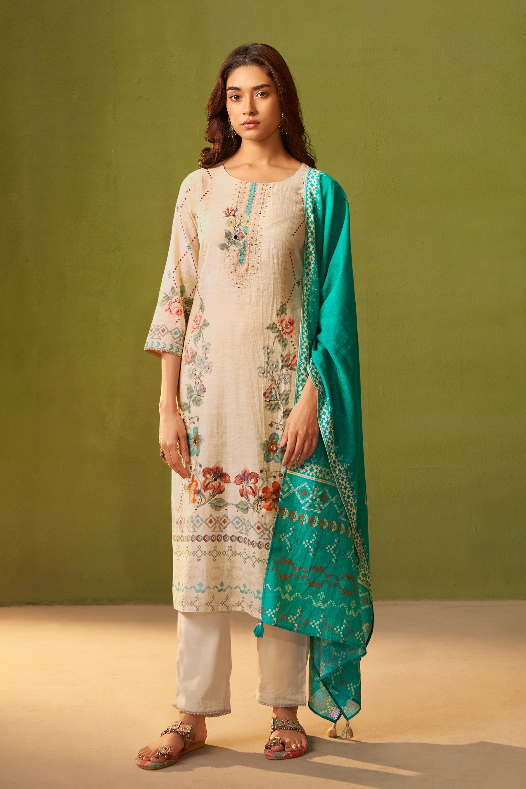 Shimmer Linen Digital Print Set