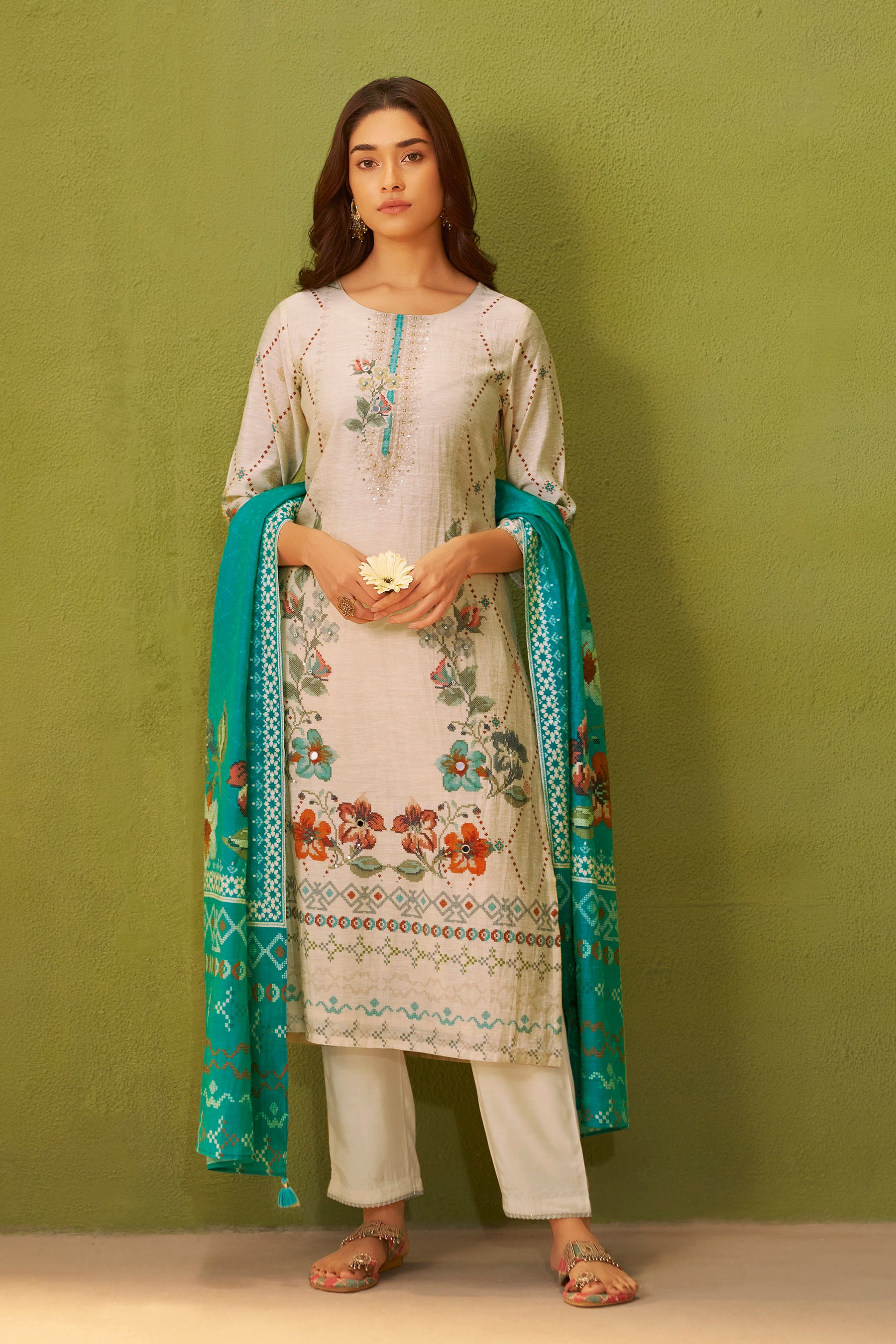 Shimmer Linen Digital Print Set