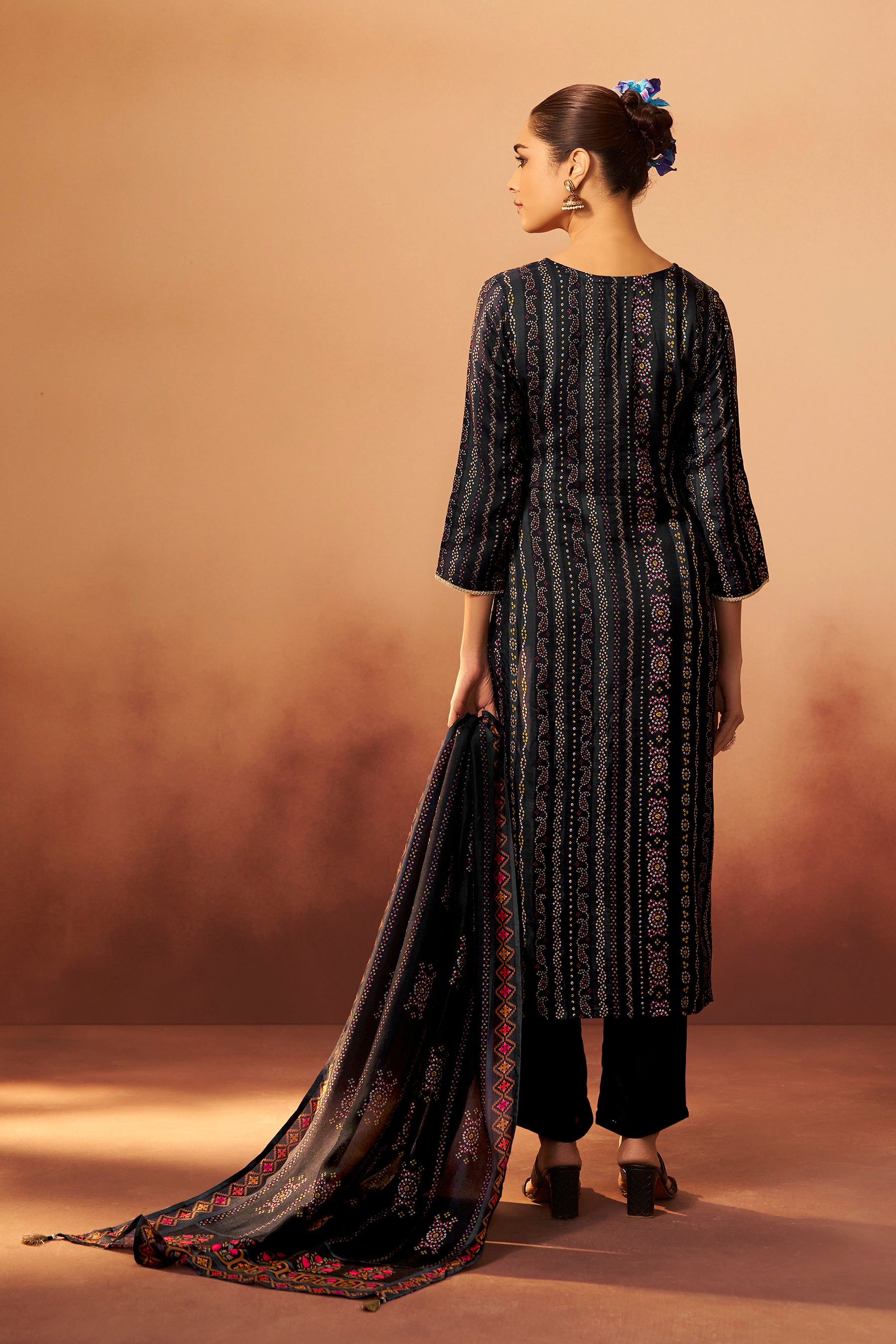 Position Print Russian Silk Kurta Set