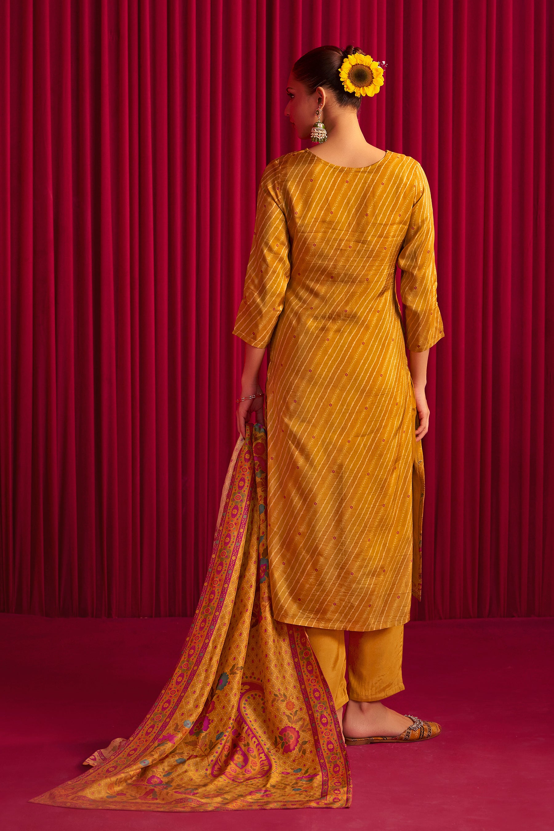 Position Print Russian Silk Kurta Set