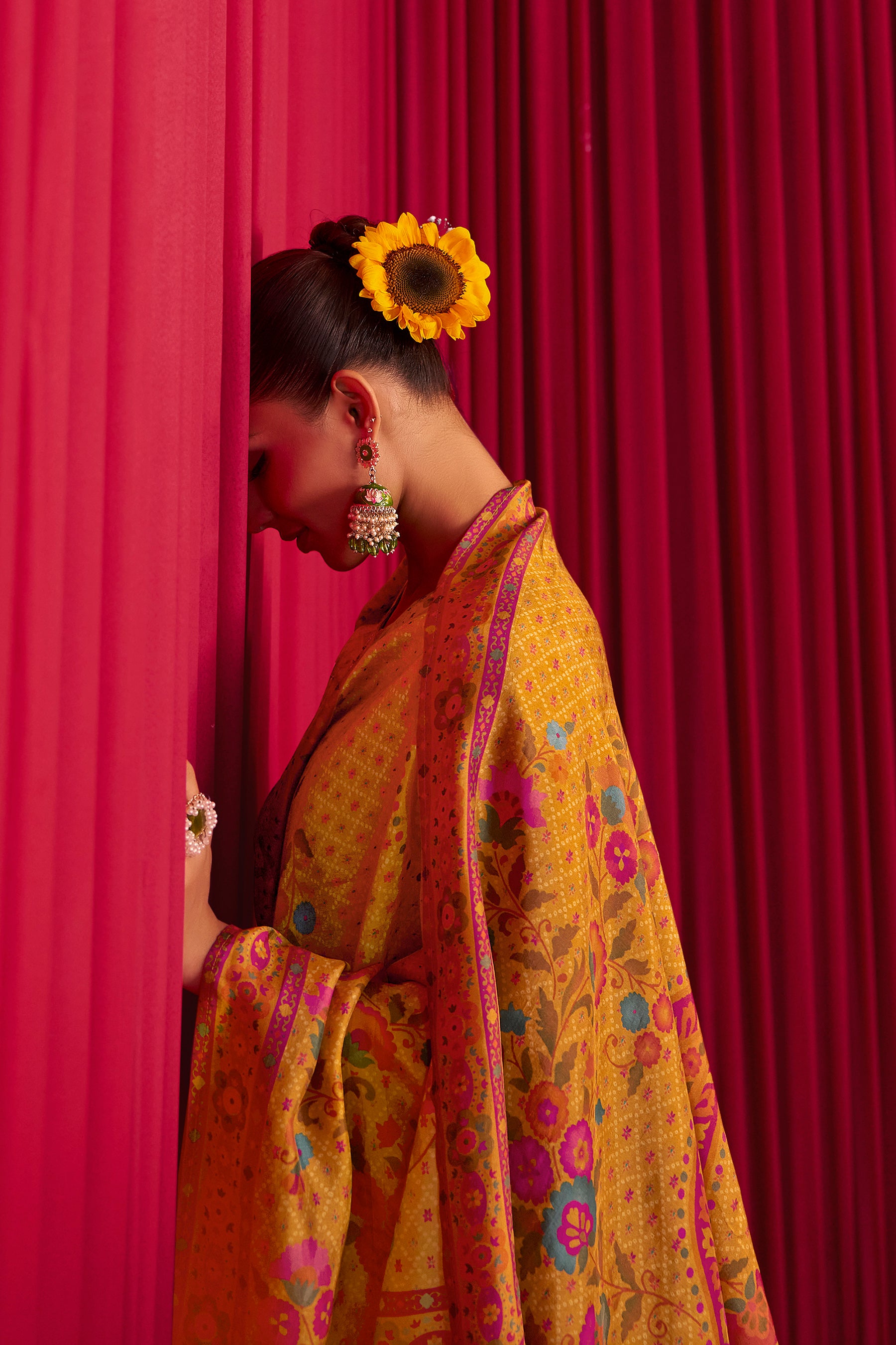 Position Print Russian Silk Kurta Set