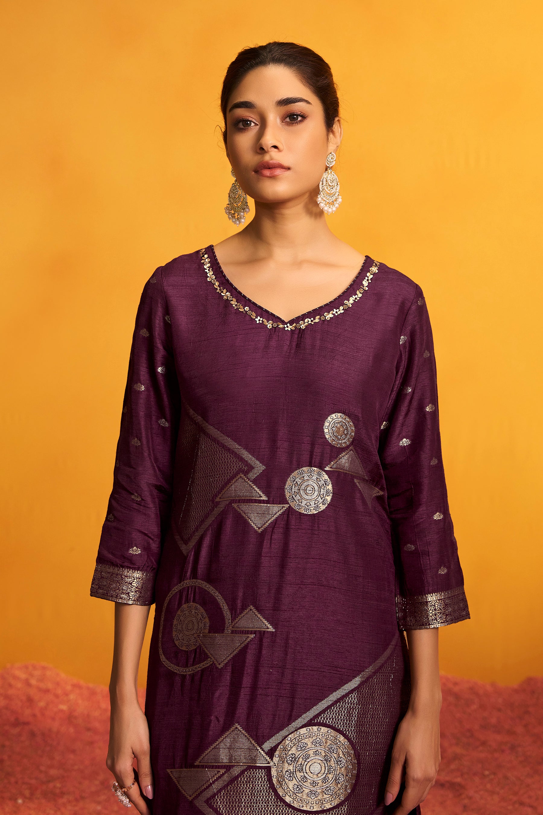 Russian Jacquard Set (Banglori Silk)