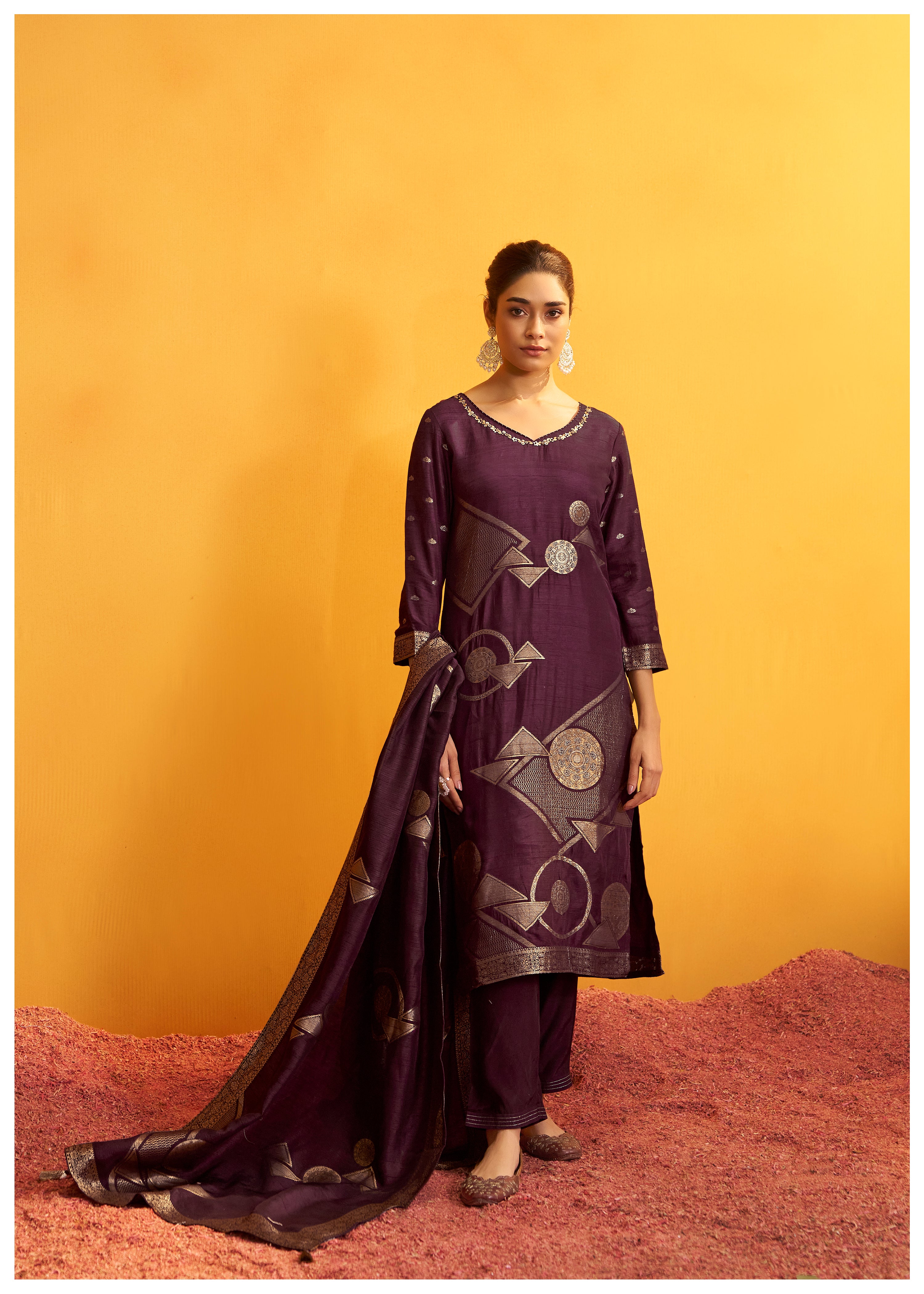 Yarn Dyed Viscose Kurta Set