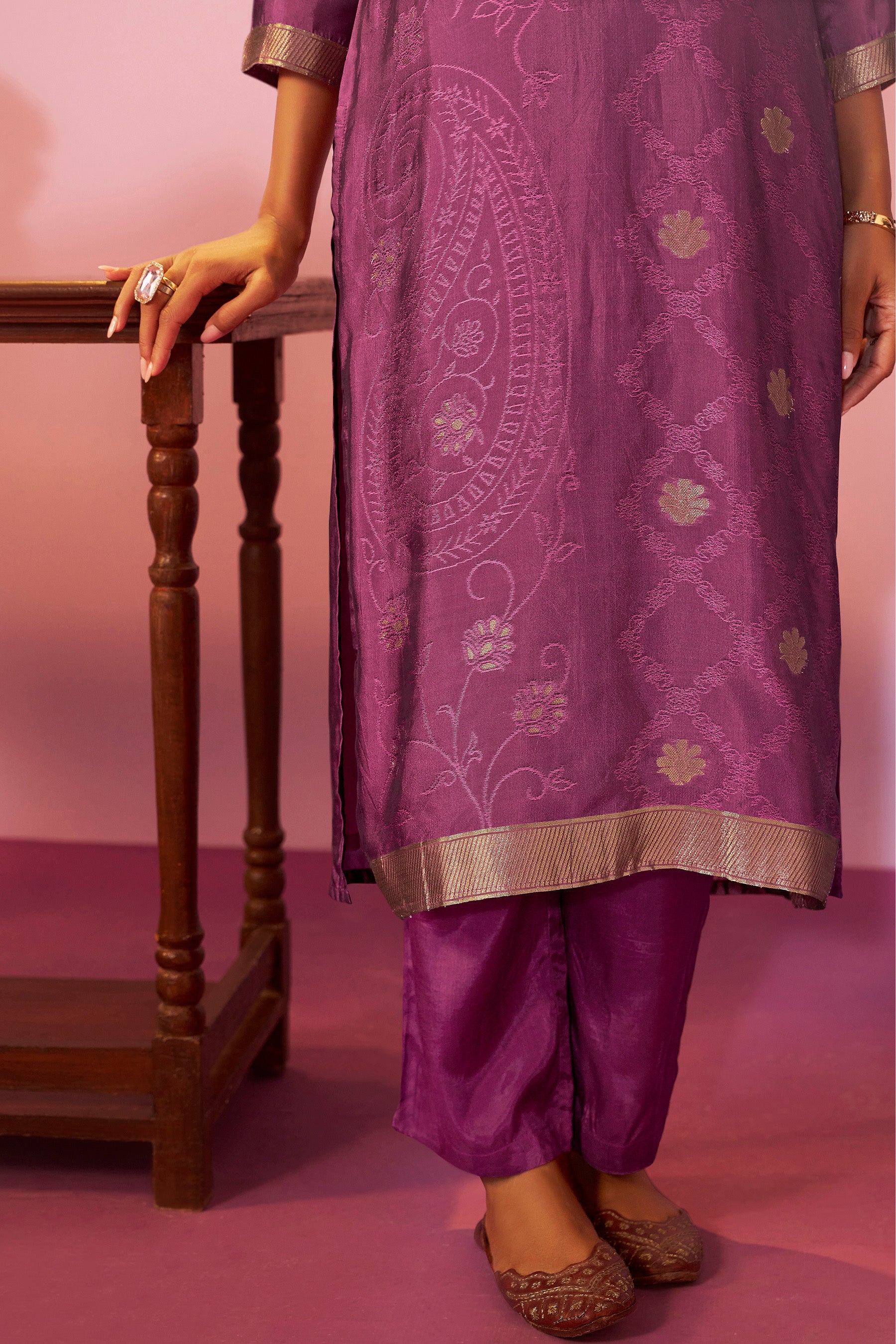 Yarn Dyed Viscose Kurta Set