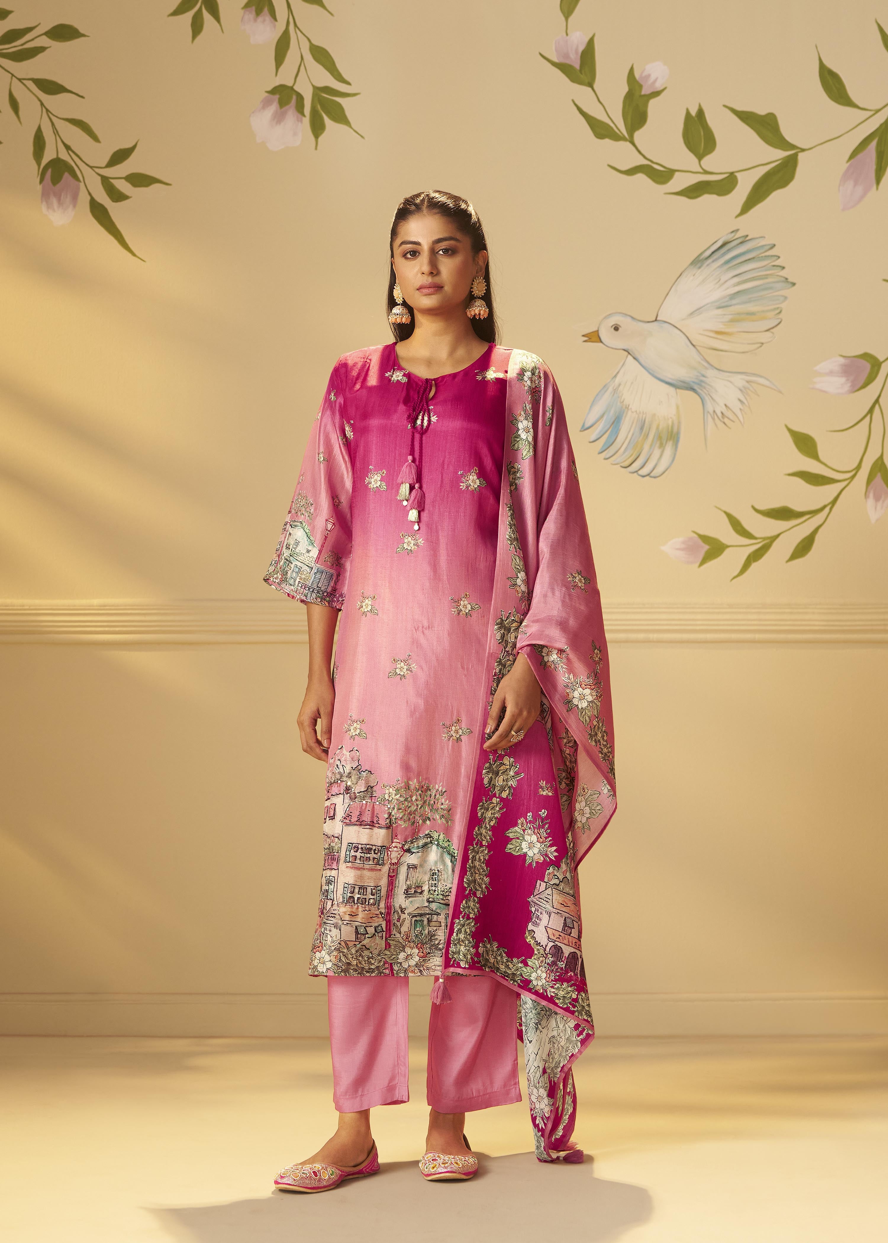 Rani Glow Dola Digital Kurta Set