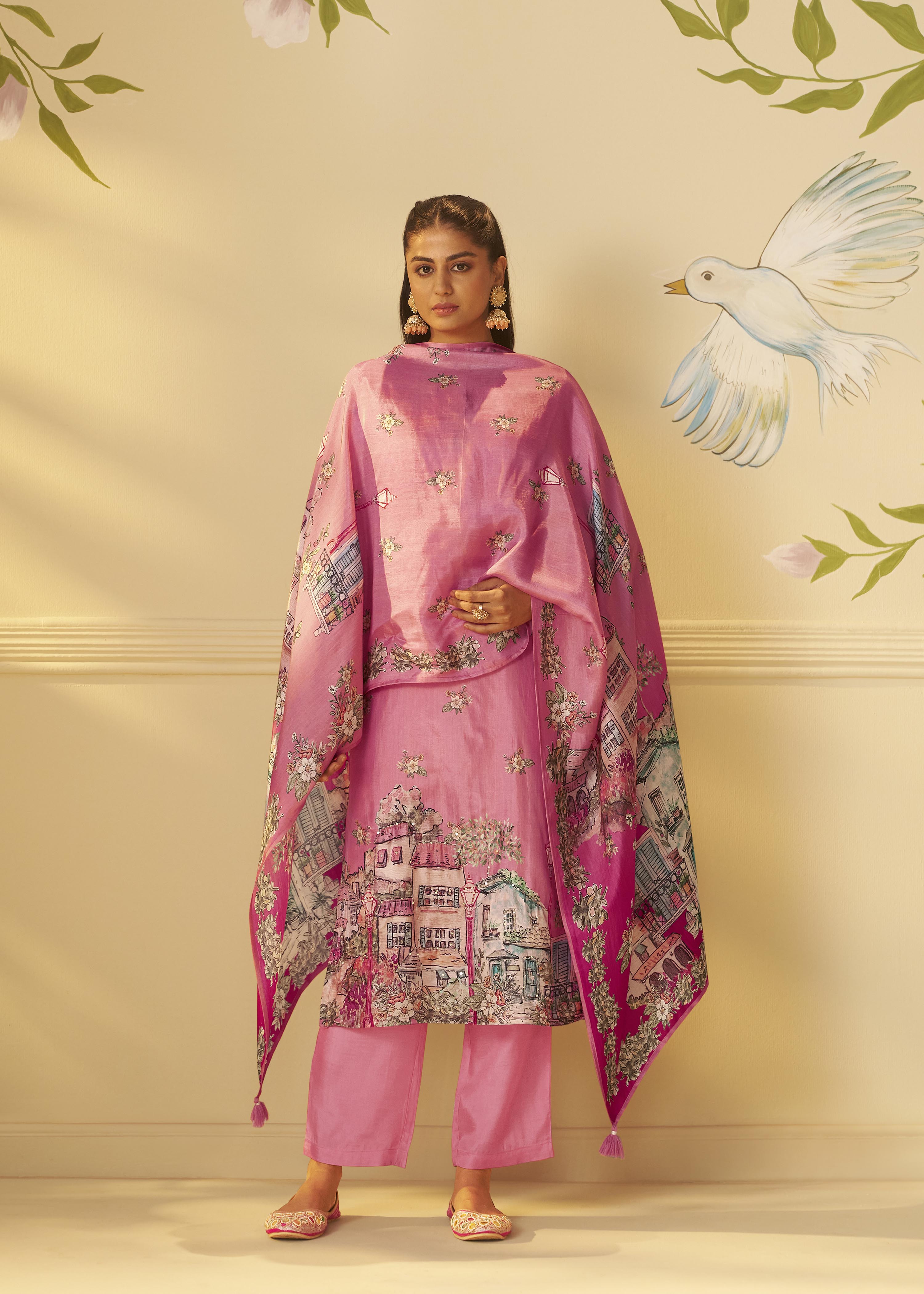 Rani Glow Dola Digital Kurta Set