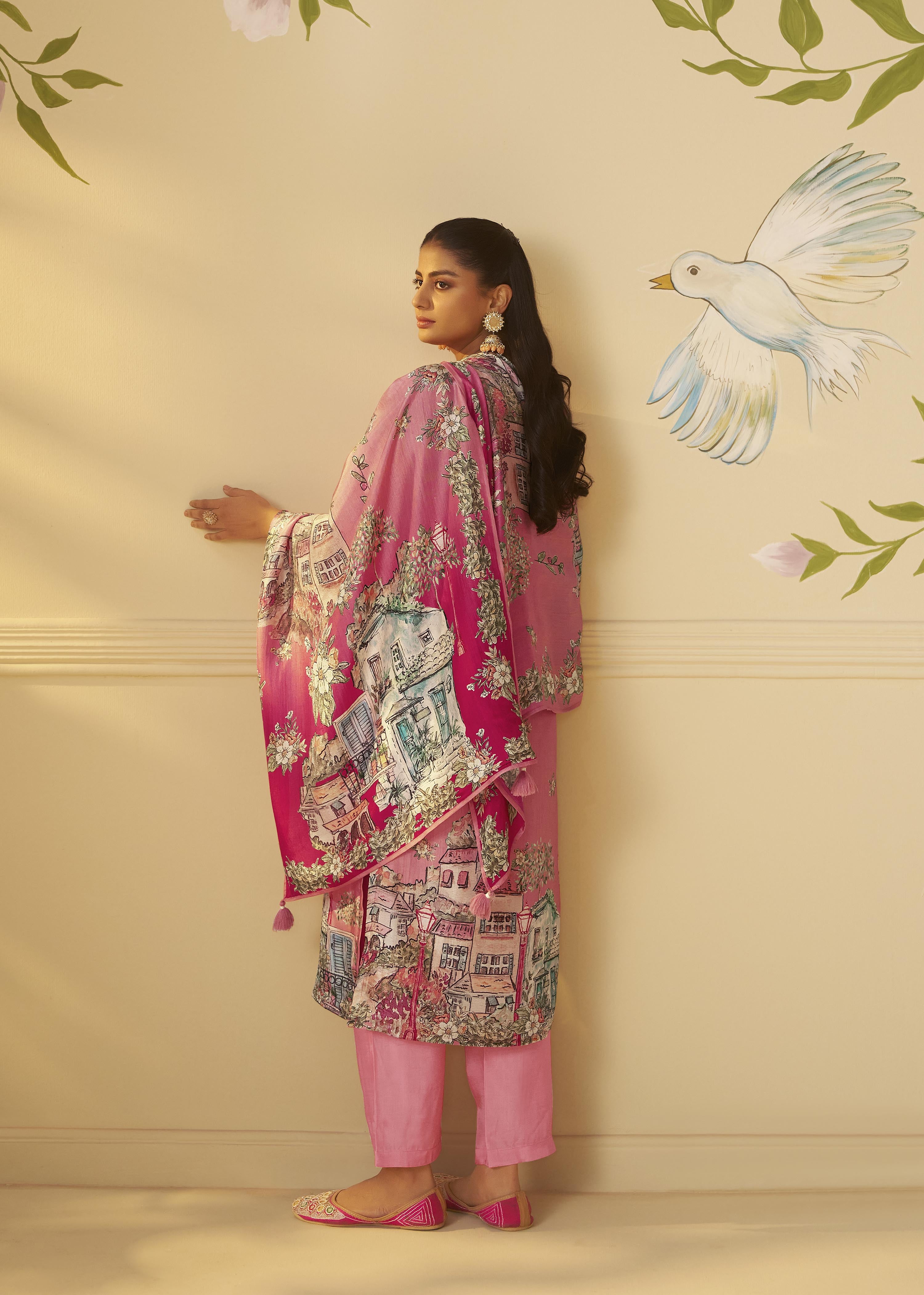 Rani Glow Dola Digital Kurta Set