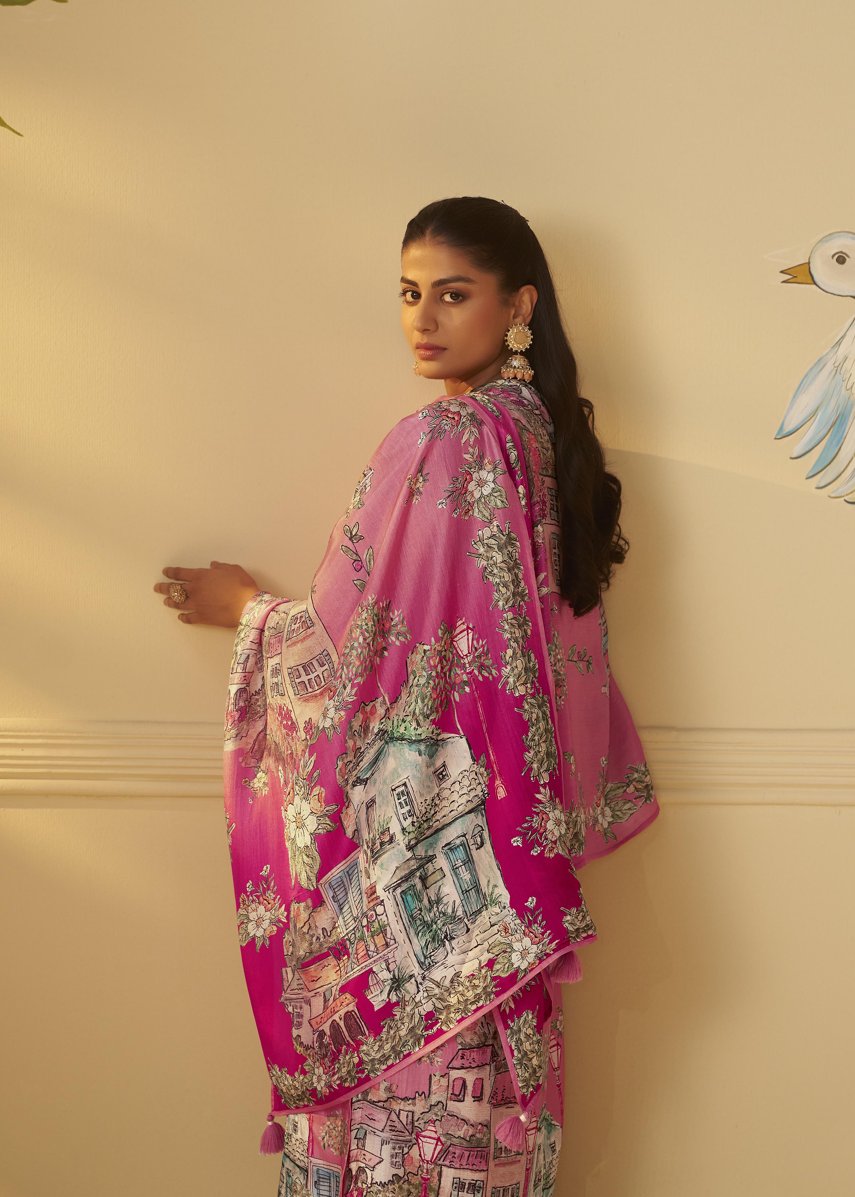 Rani Glow Dola Digital Kurta Set