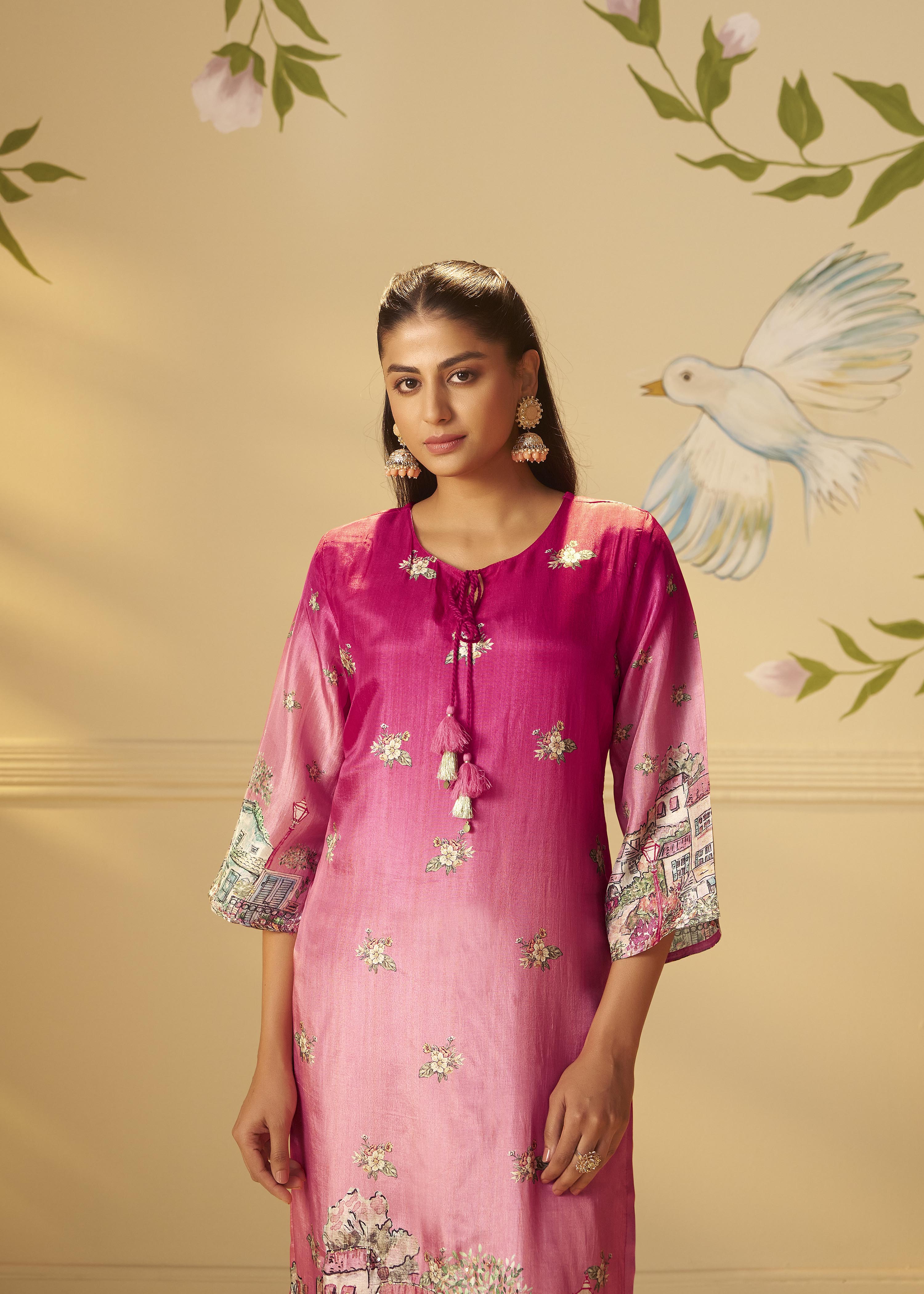 Rani Glow Dola Digital Kurta Set