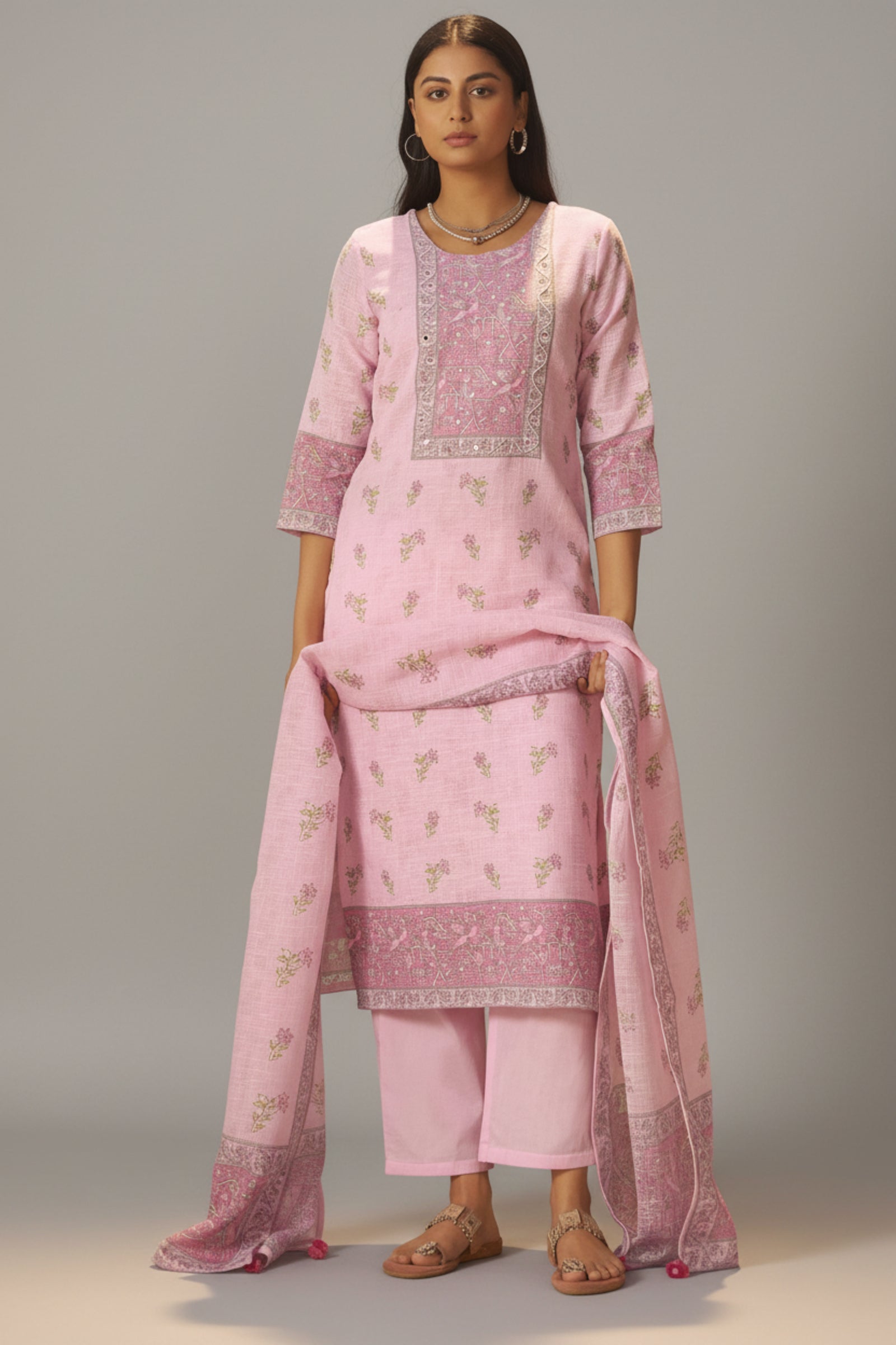 Blush Bloom Linen Cotton Digital Set