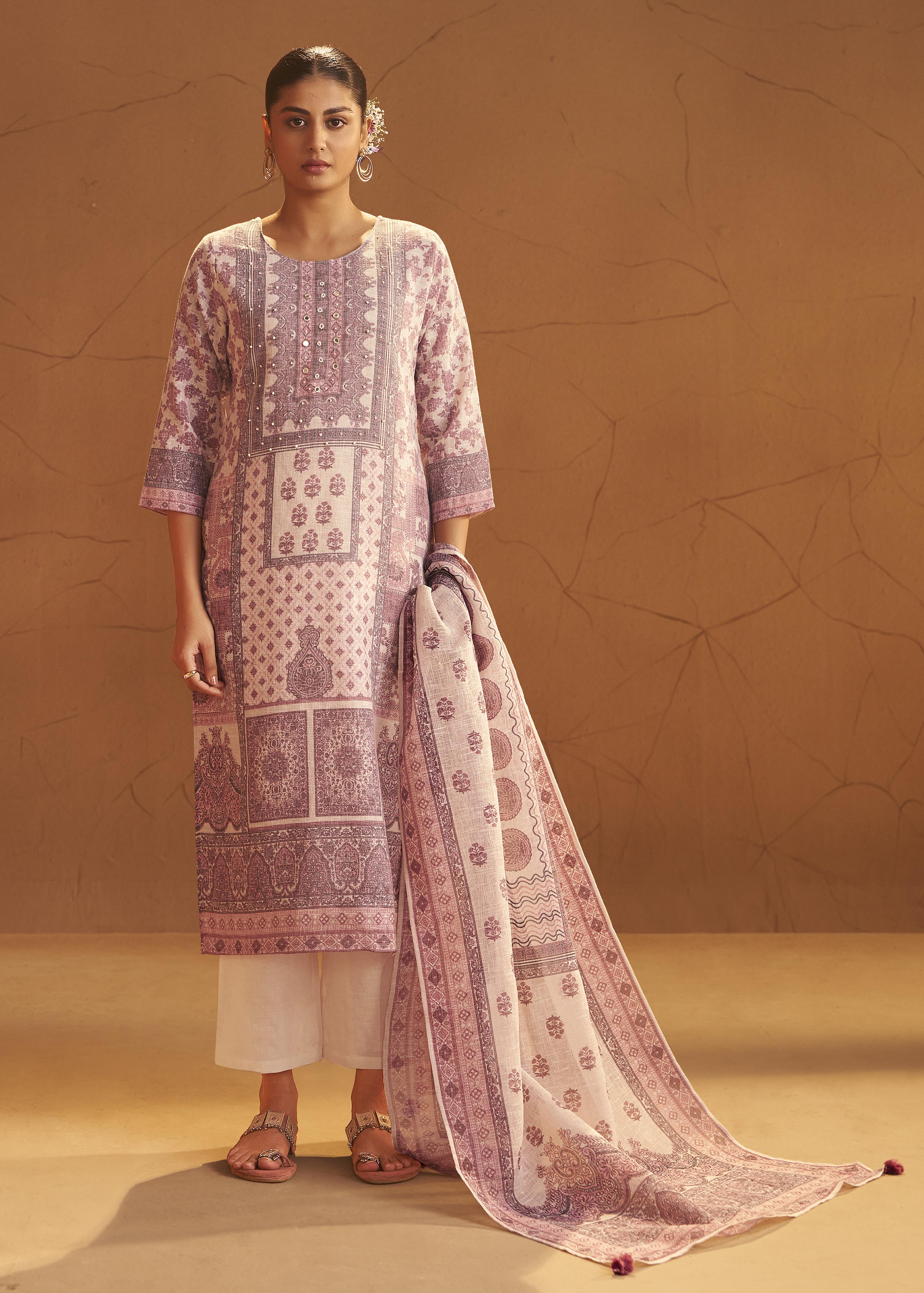 Pearl Mist Linen Cotton Digital Set