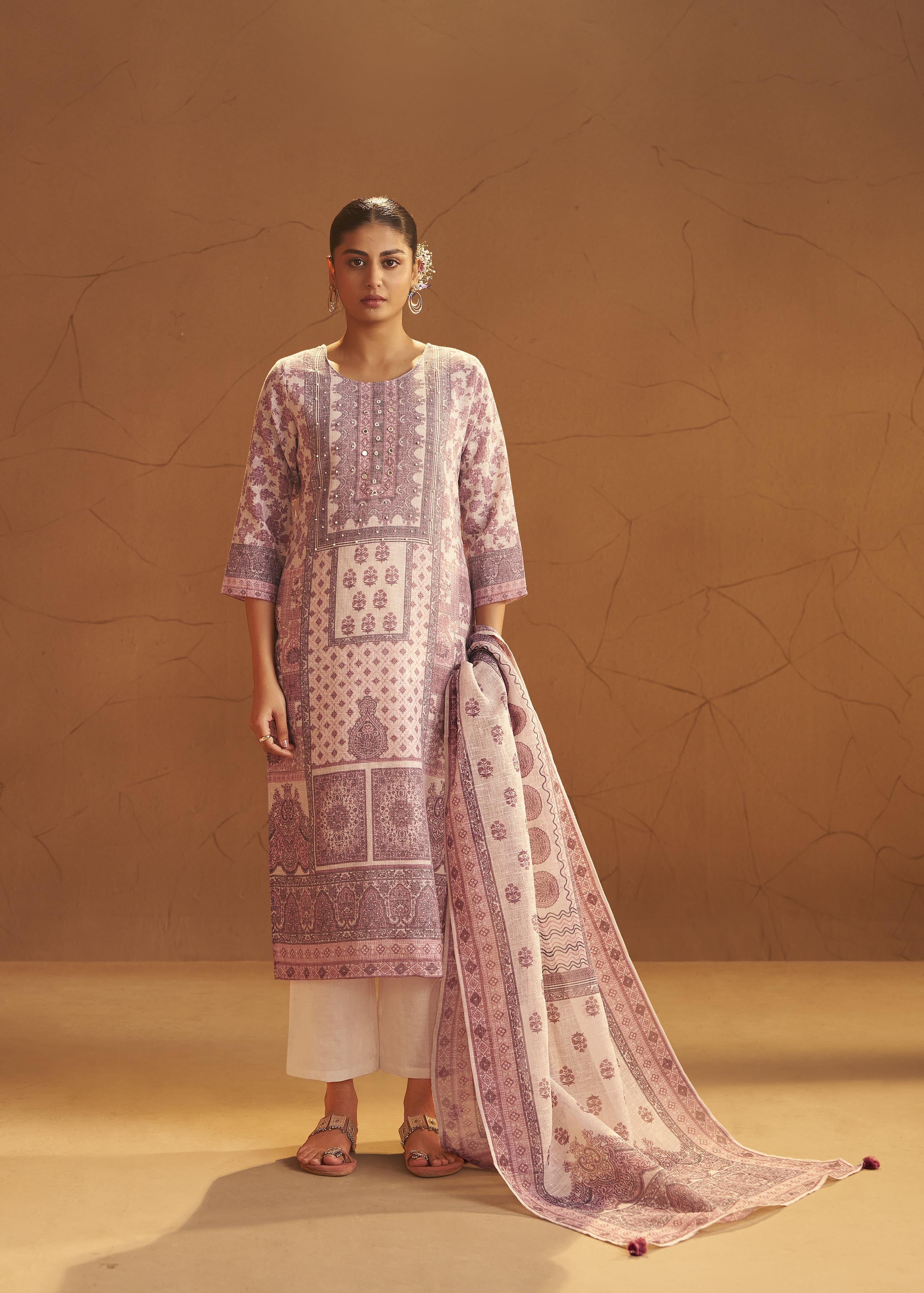 Pearl Mist Linen Cotton Digital Set