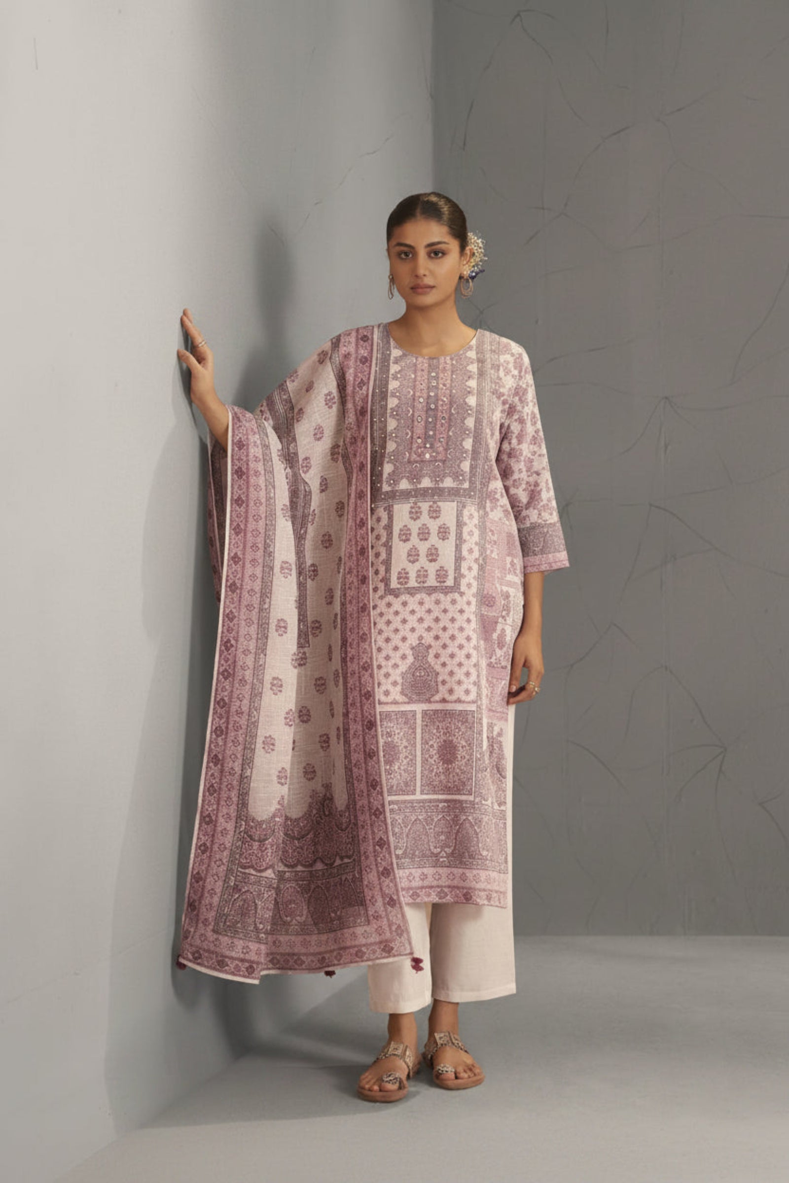 Pearl Mist Linen Cotton Digital Set