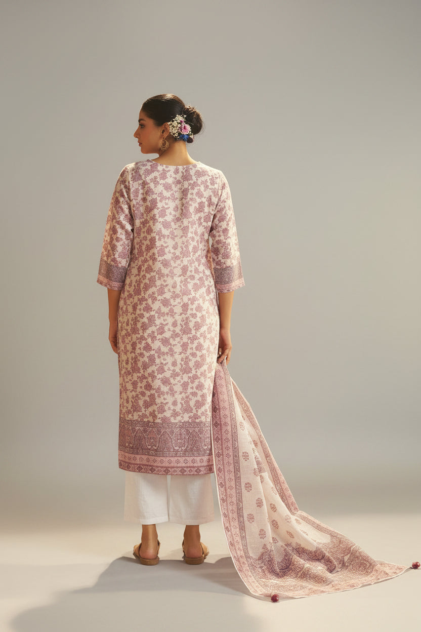 Pearl Mist Linen Cotton Digital Set