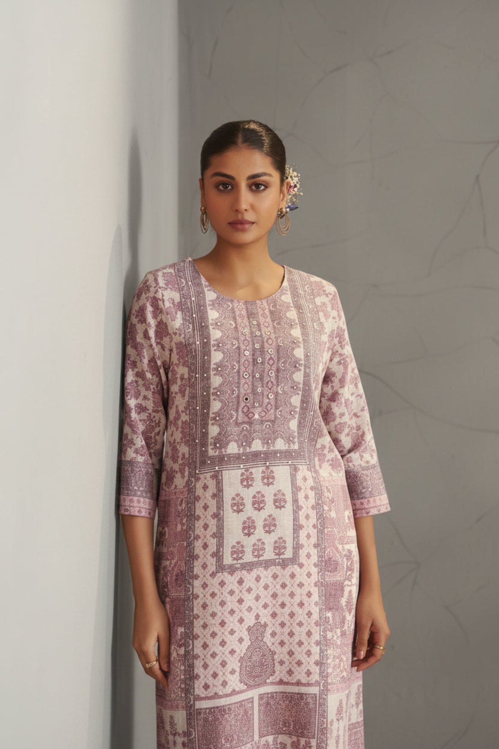 Pearl Mist Linen Cotton Digital Set