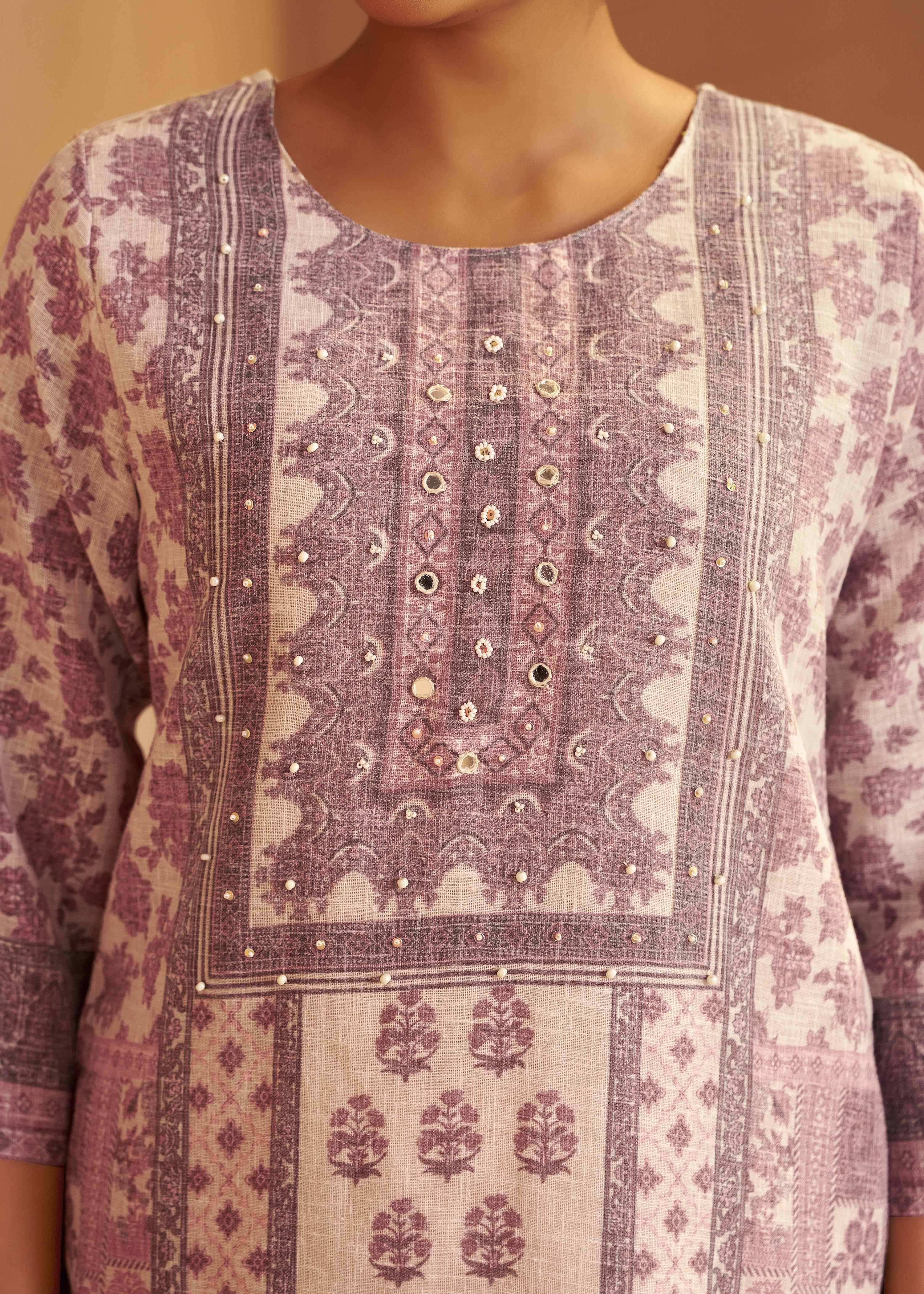 Pearl Mist Linen Cotton Digital Set