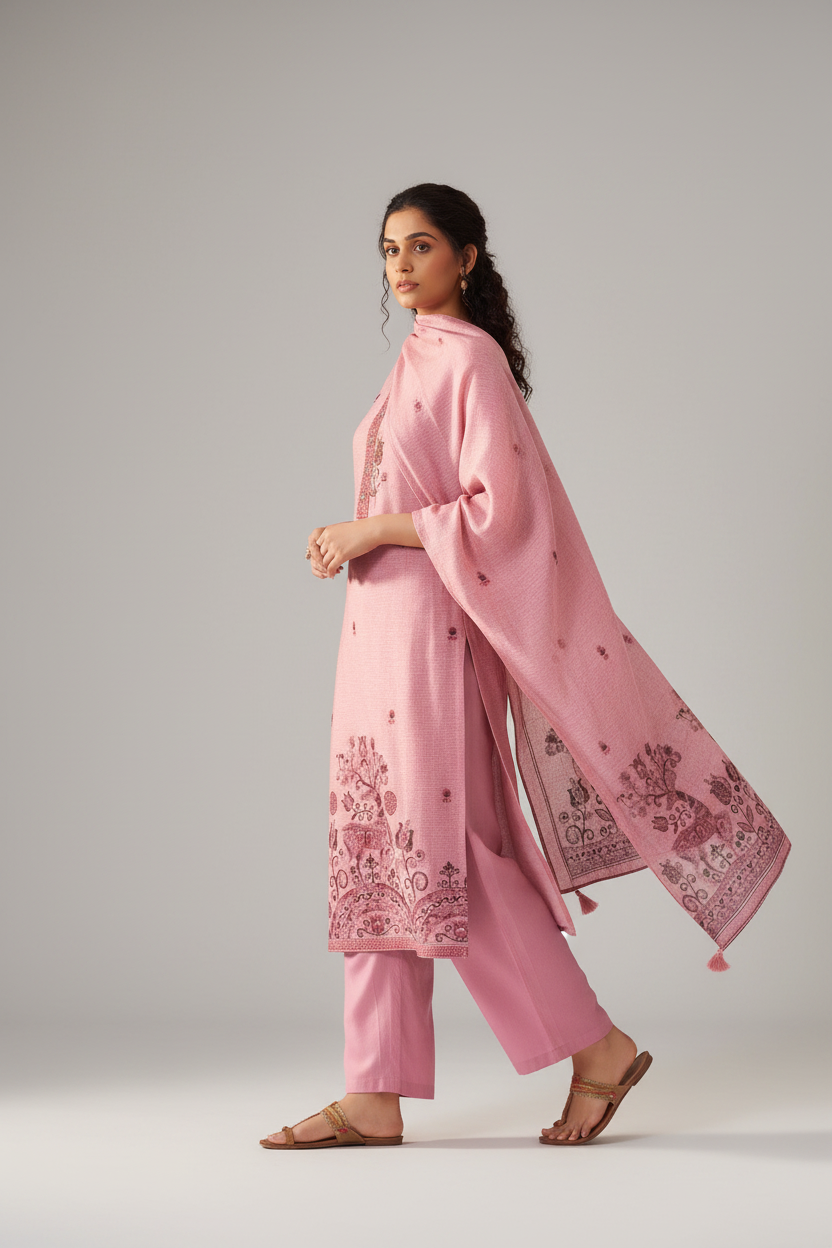 Plum Blush Embroidered Kurta Set