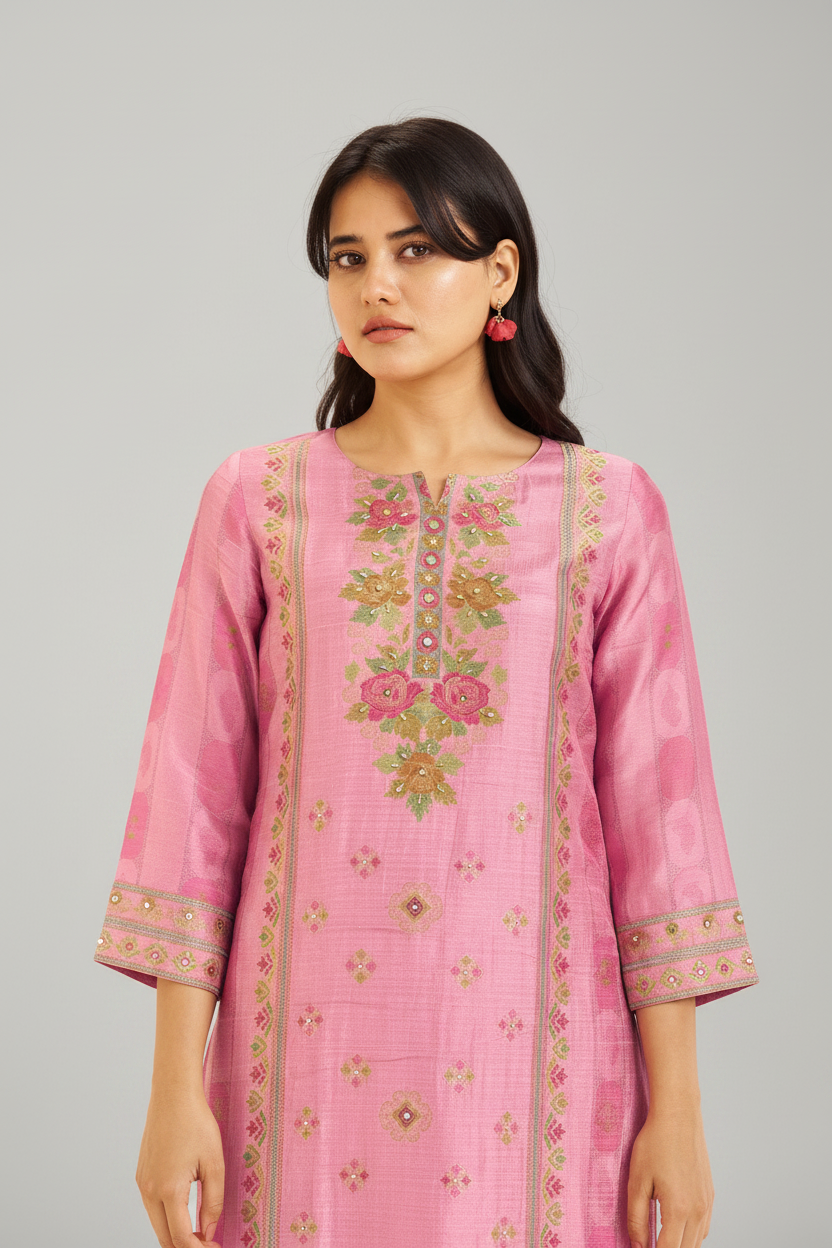 Rose Reverie Printed Kurta Set