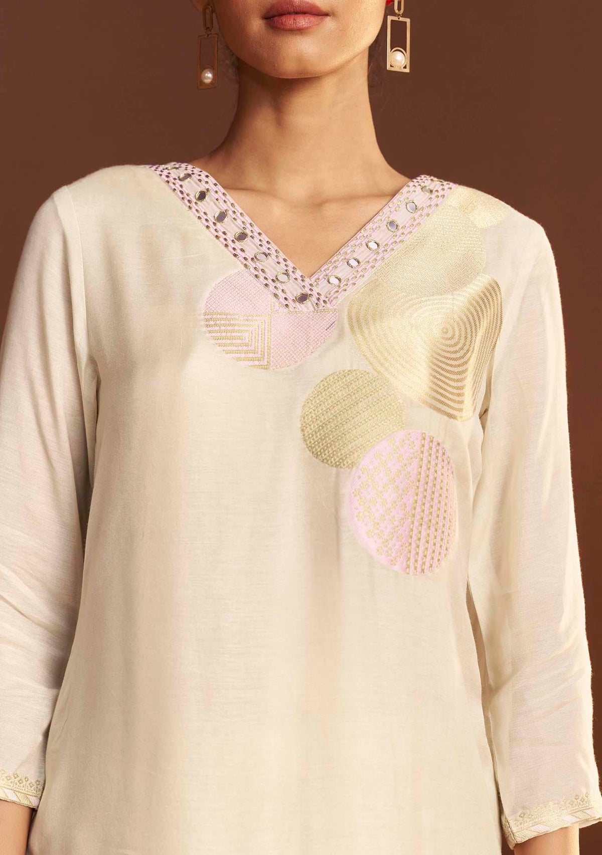 Vanika Green Chanderi Meena-Jacquard Kurta Set