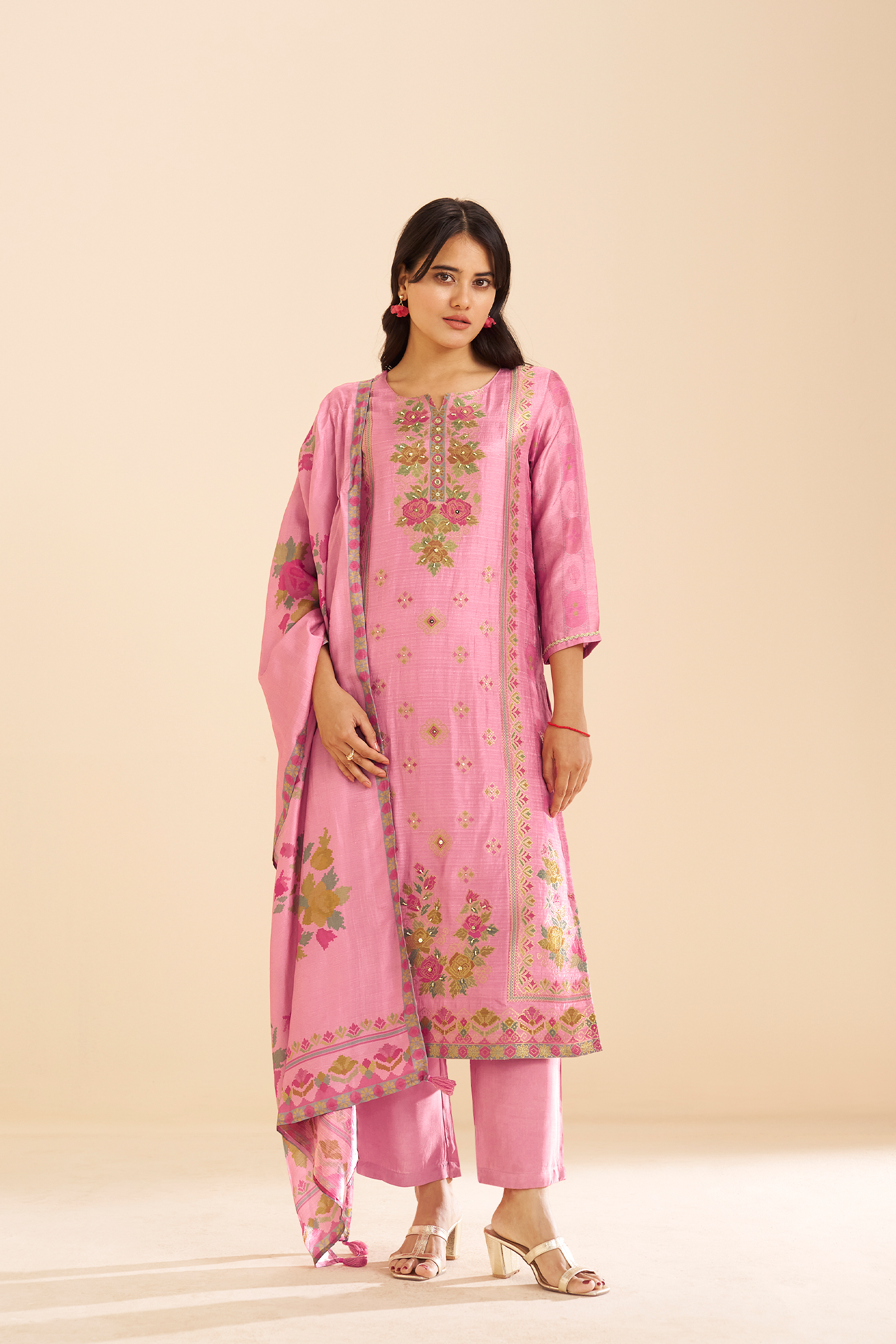 Rose Reverie Printed Kurta Set
