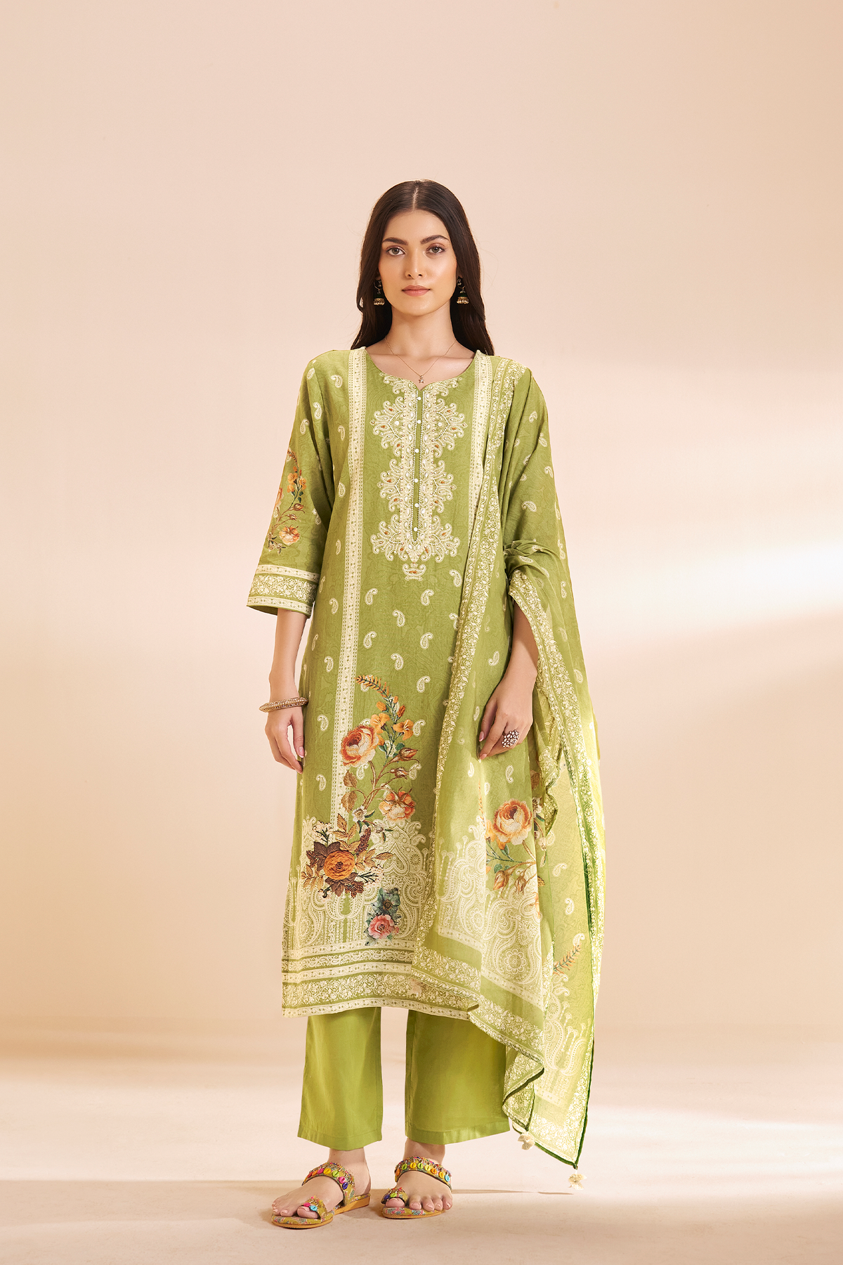 DIGITAL PRINT PURE COTTON LINEN SET