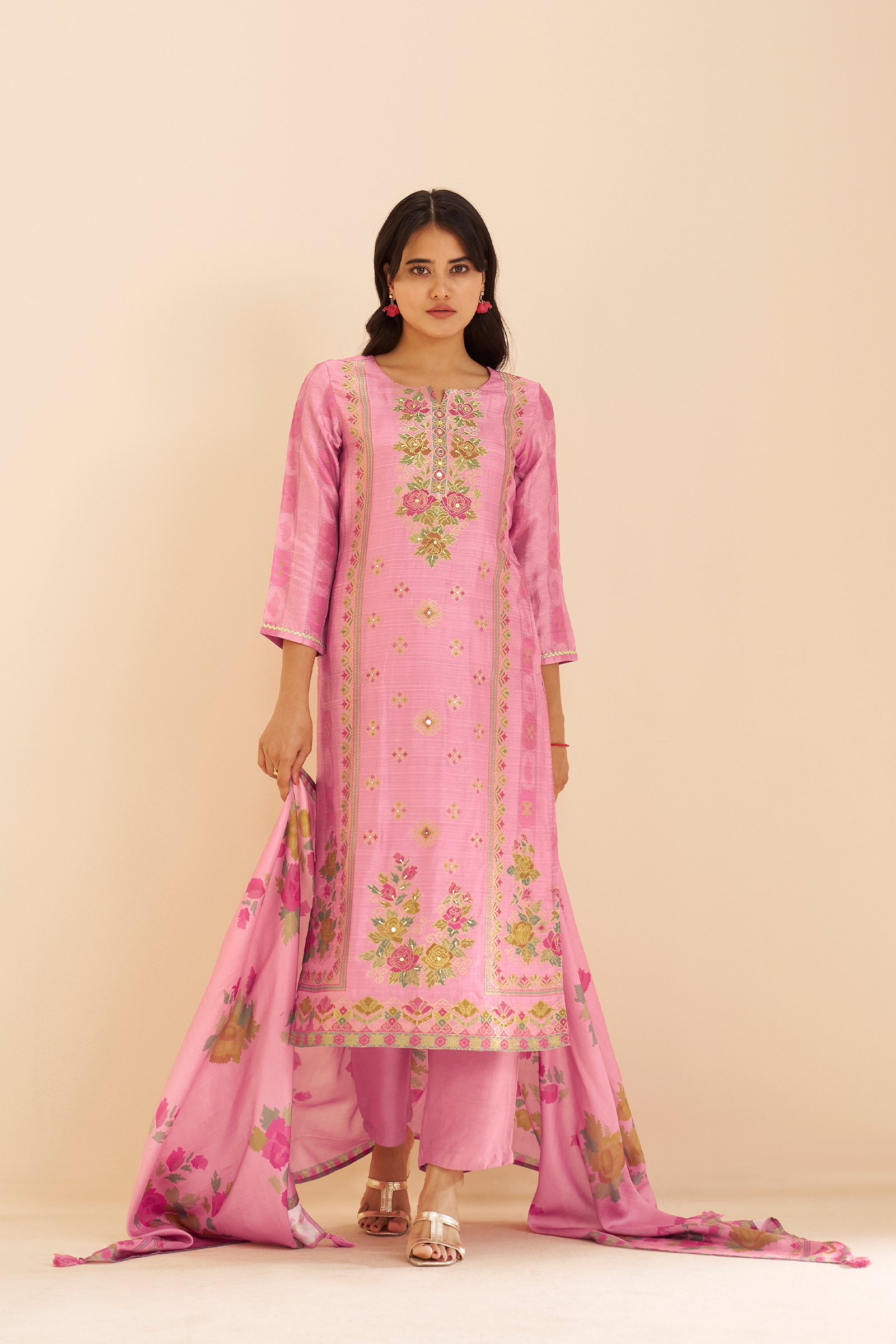 Rose Reverie Printed Kurta Set