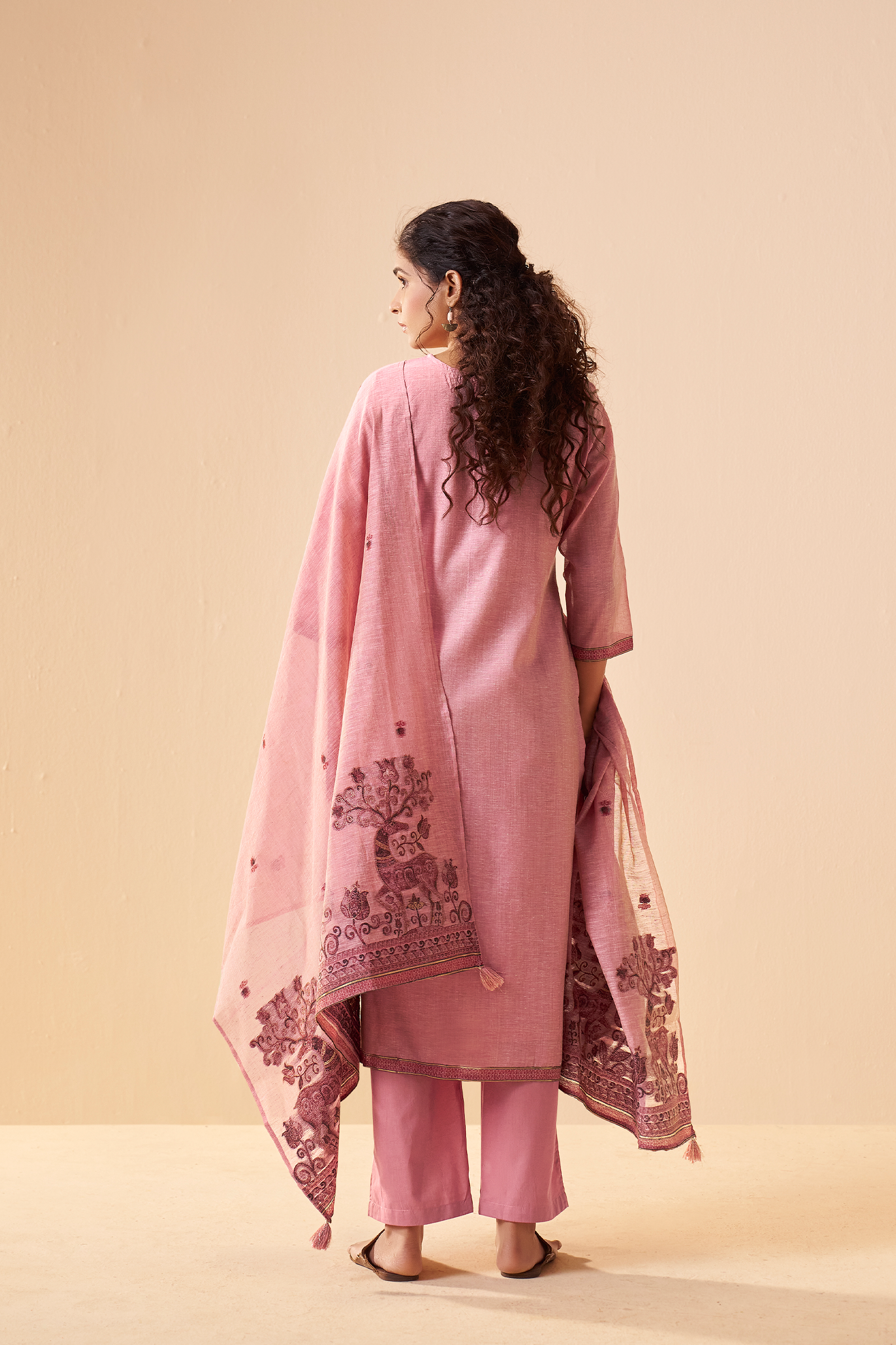 Plum Blush Embroidered Kurta Set