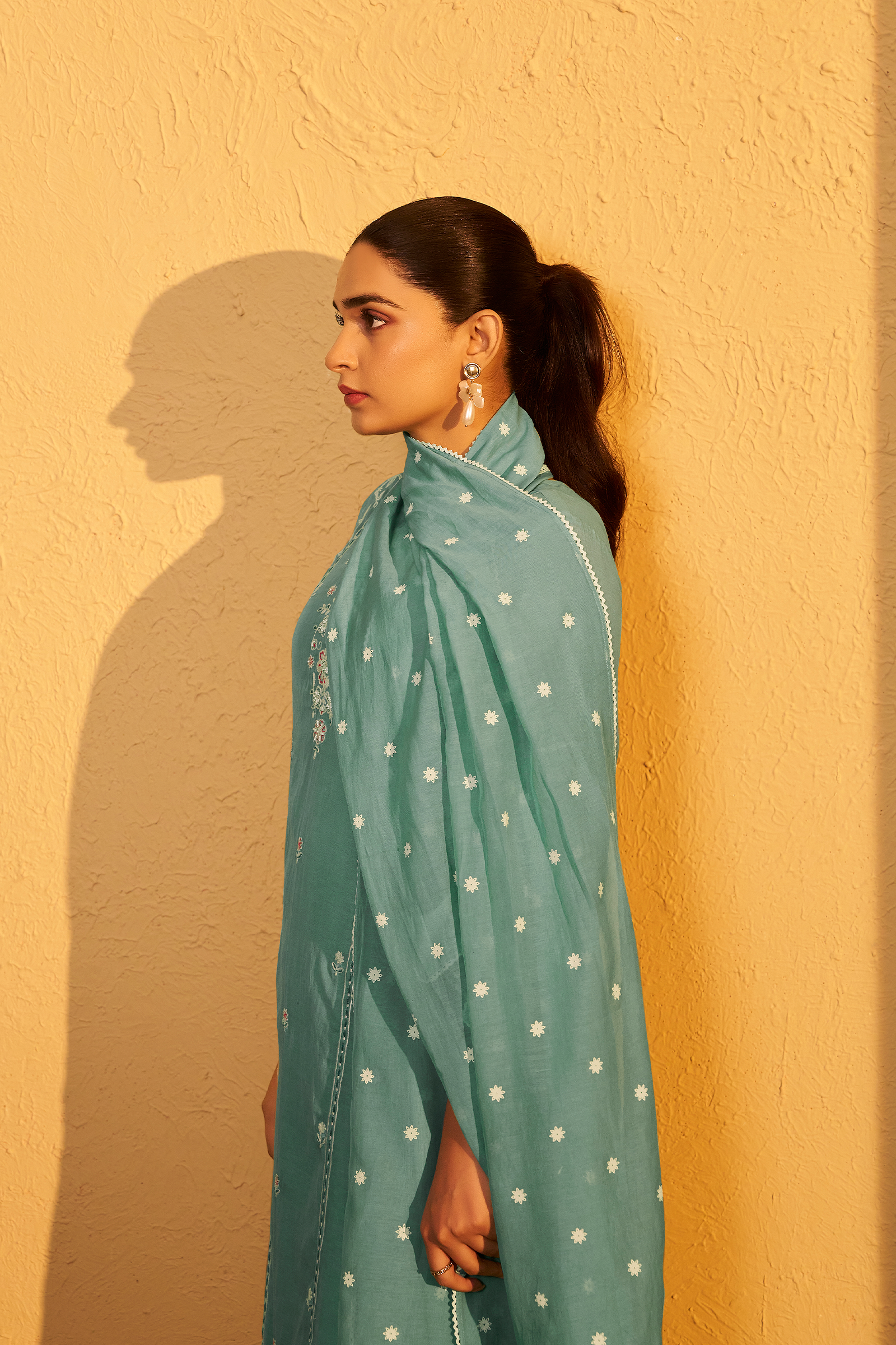 Ocean Mint Embroidered Kurta Set