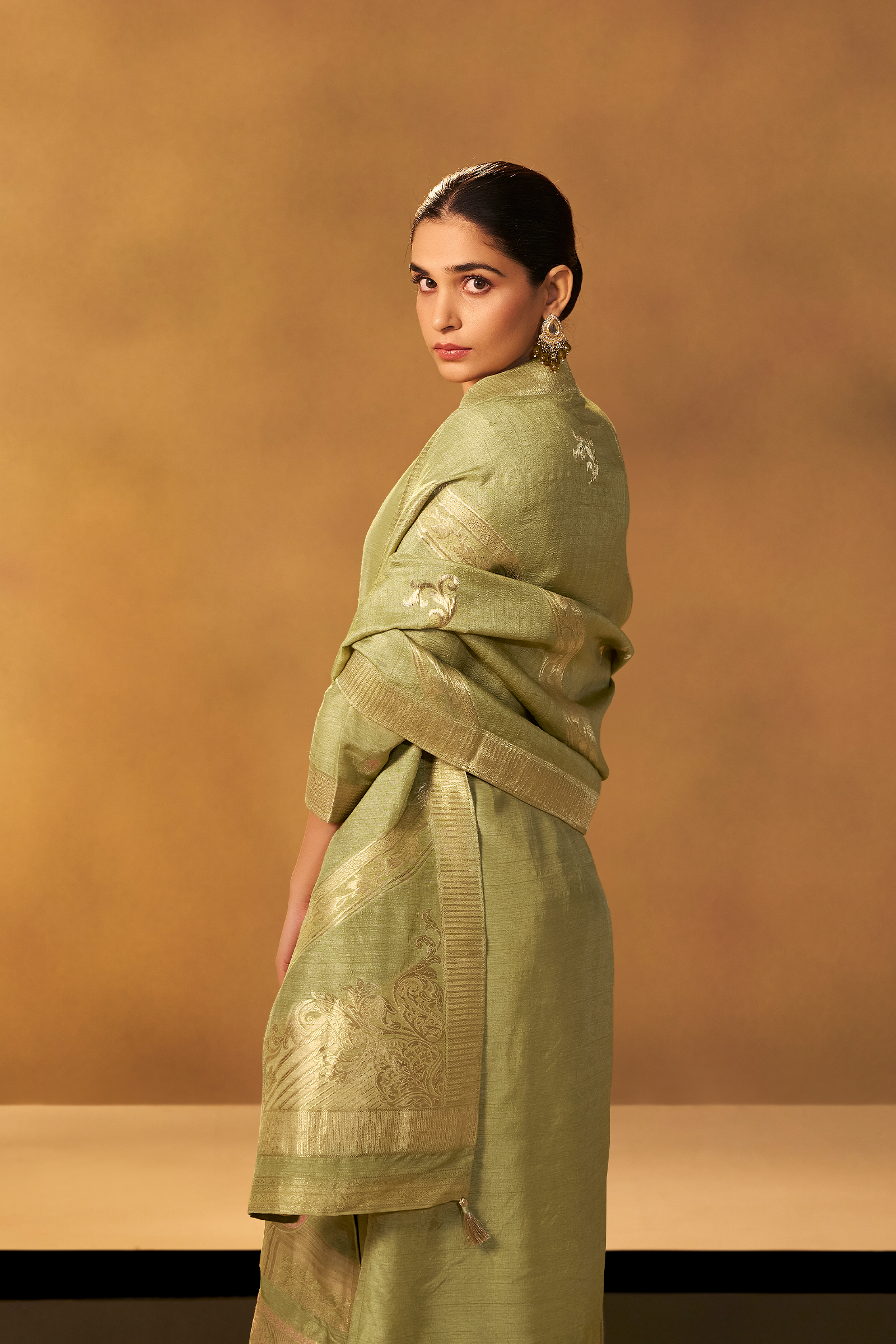 Sage Live Linen Jacquard Kurta Set