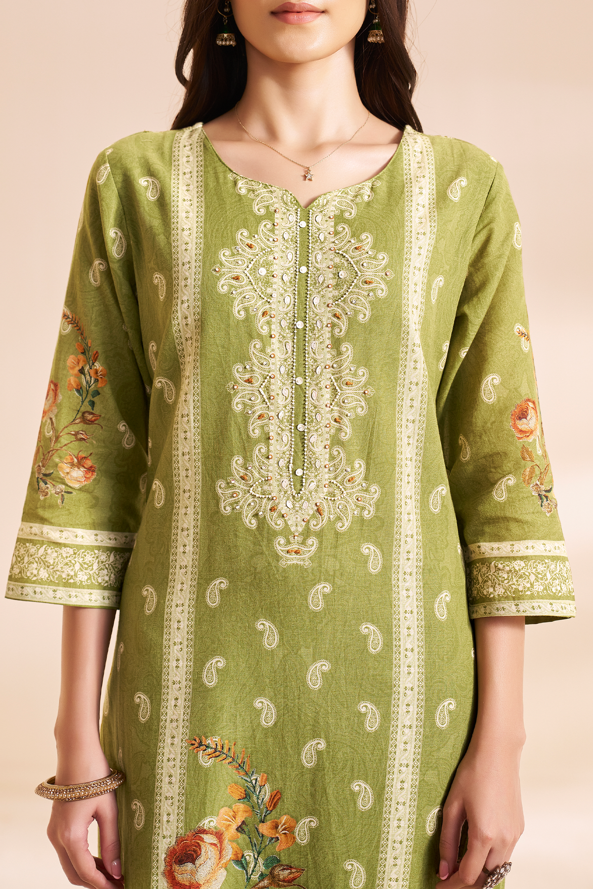 DIGITAL PRINT PURE COTTON LINEN SET