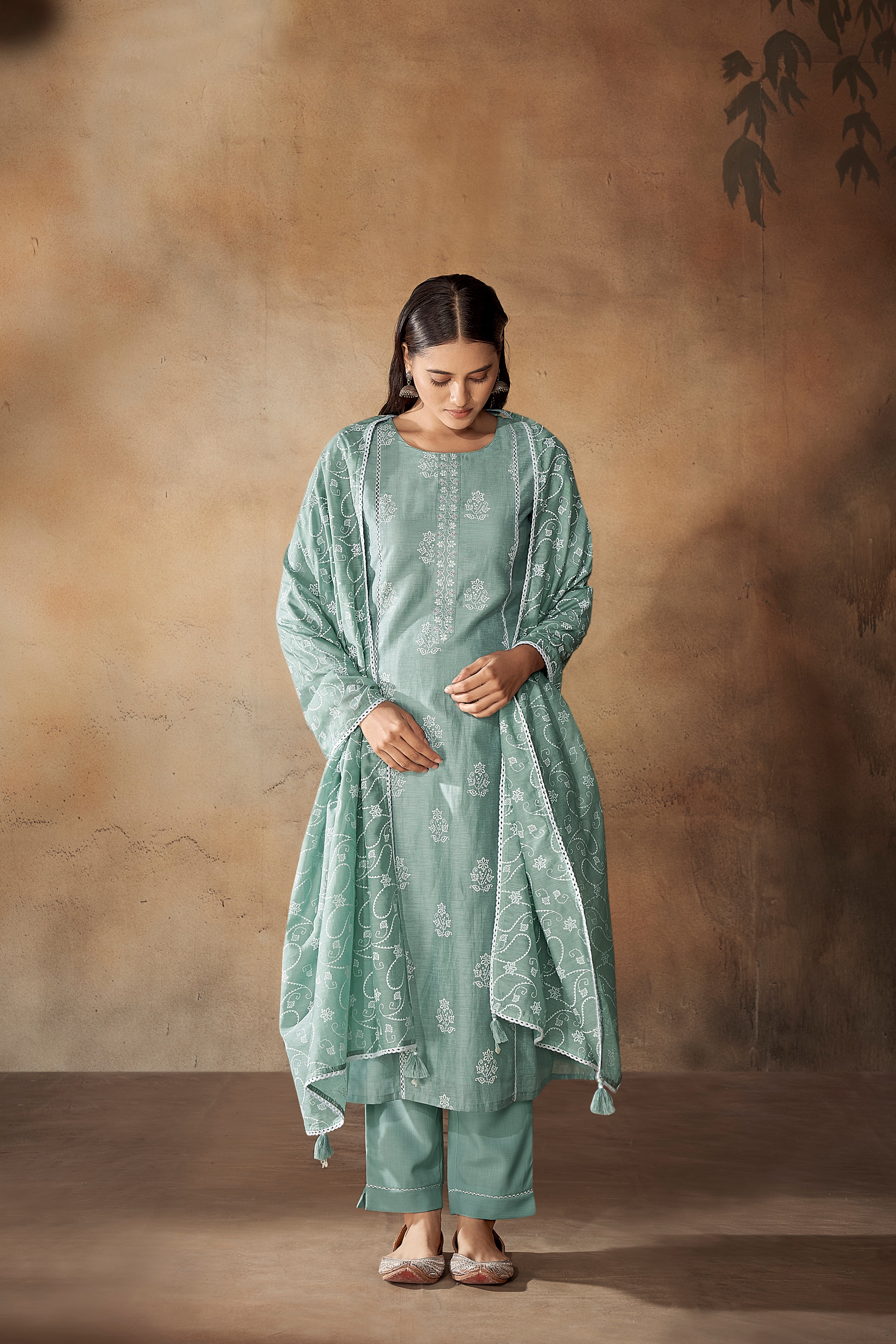 Blue Tawny Sky Cotton Kurta Set