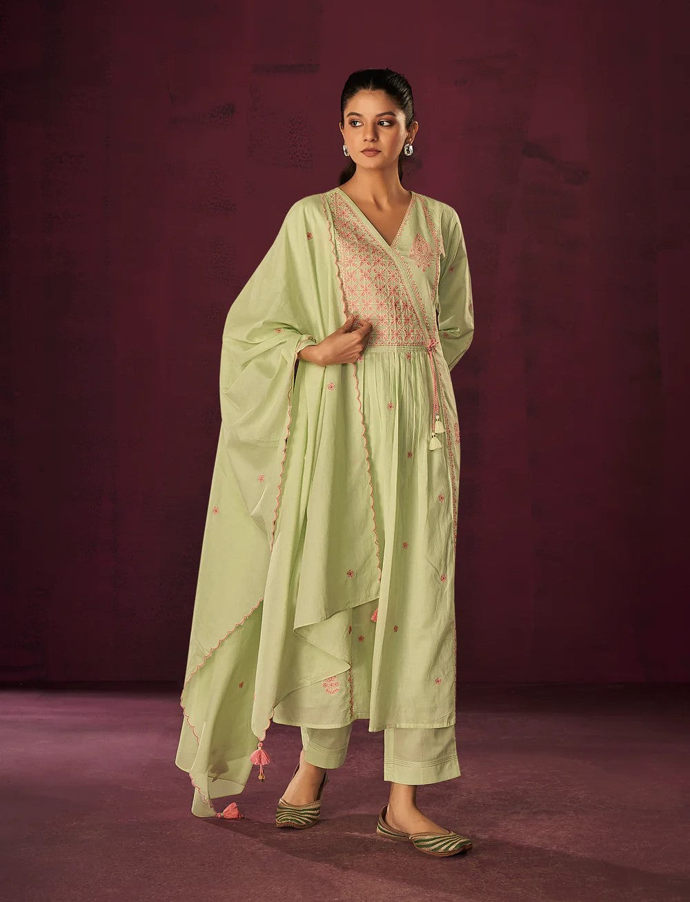 Hunter Envy Lush Cotton Kurta Set-fourbuttons-in