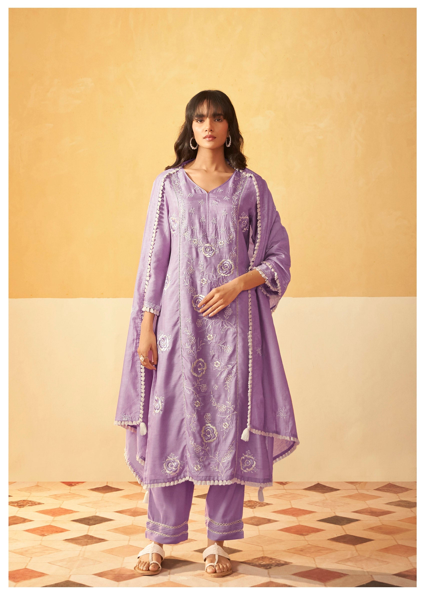 Lavender Luxe Dola Silk Set-fourbuttons-in