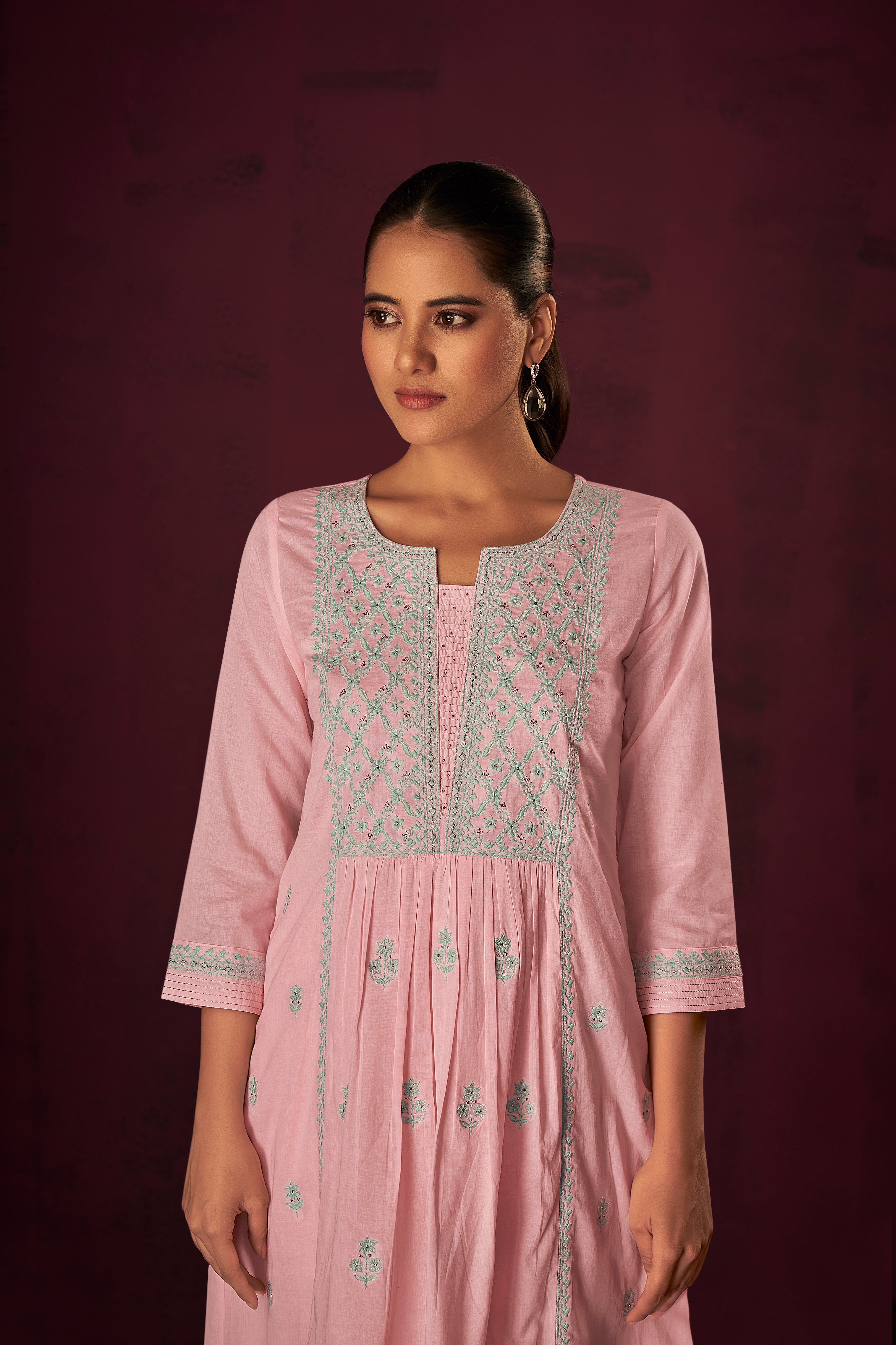 Peachy Keen Soft Cotton Mul Delight Kurta Set