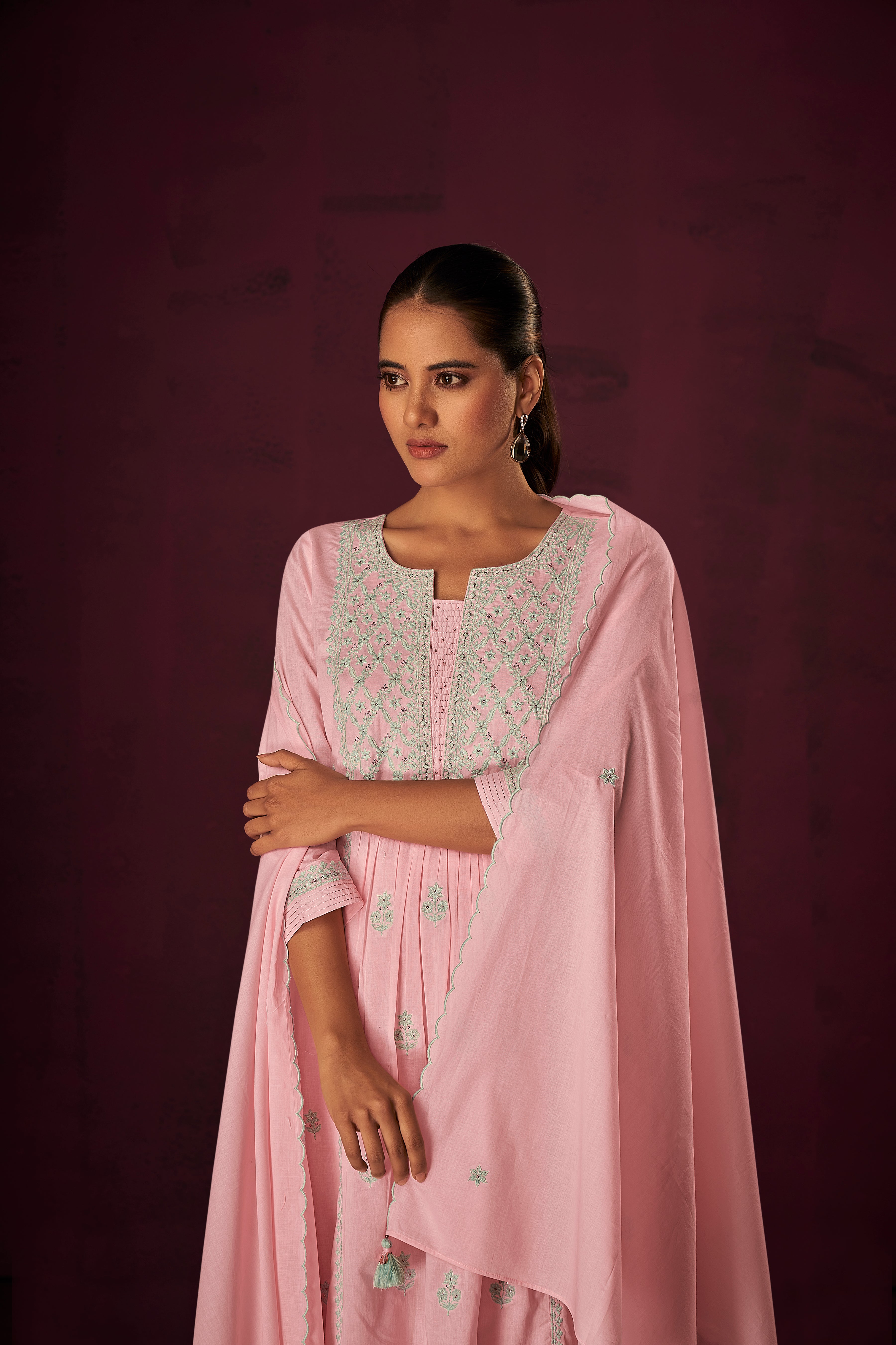 Peachy Keen Soft Cotton Mul Delight Kurta Set