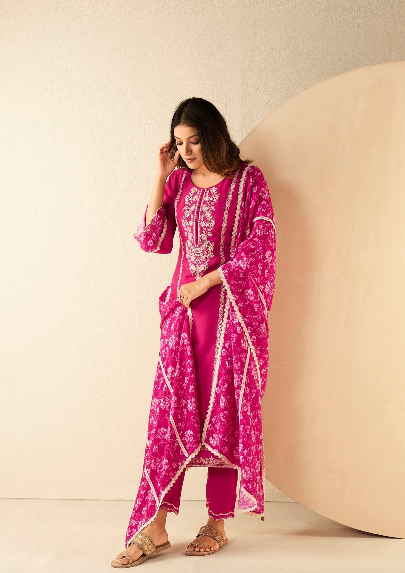 Regal Rani Silk Embroidery Kurta Set